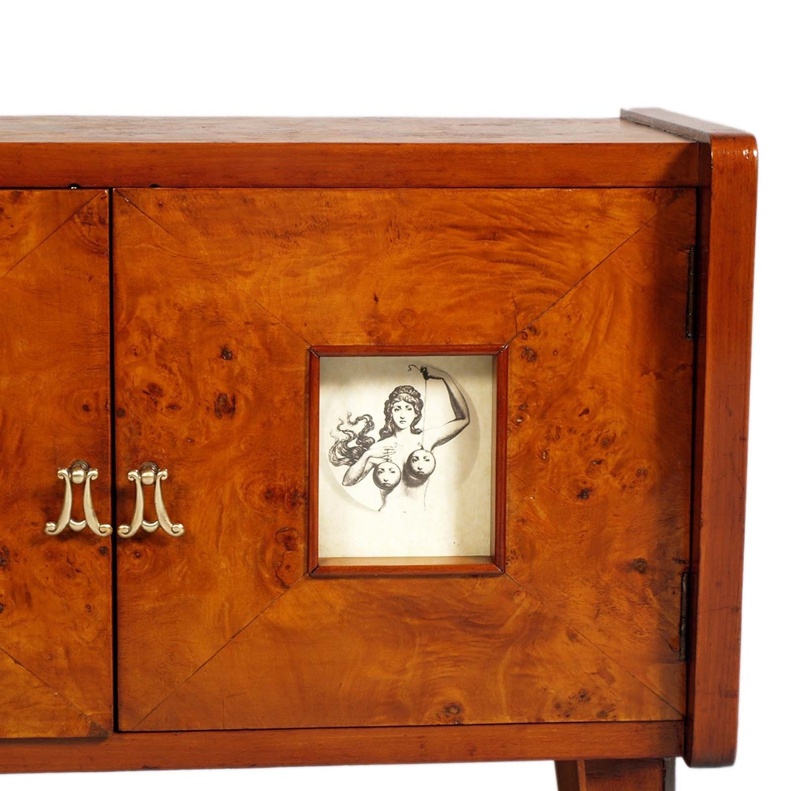 Art Deco Cabinet Sideboard Meroni & Fossati Gio Ponti Attributed Walnut Elm Burl photo vinterior
