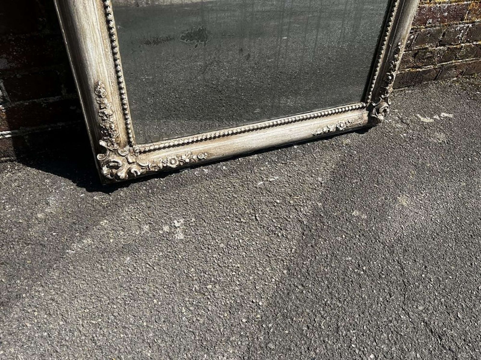 A Delightful Large Antique French 19th C Painted Mirror photo Home Decor