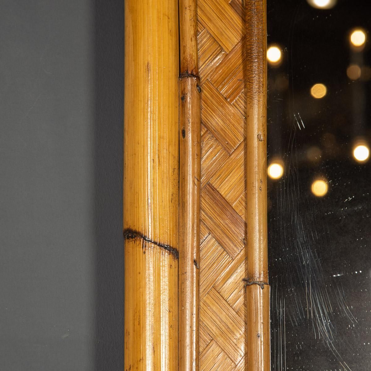 20th Century French French Bamboo Mirror, C.1970 photo Home Decor