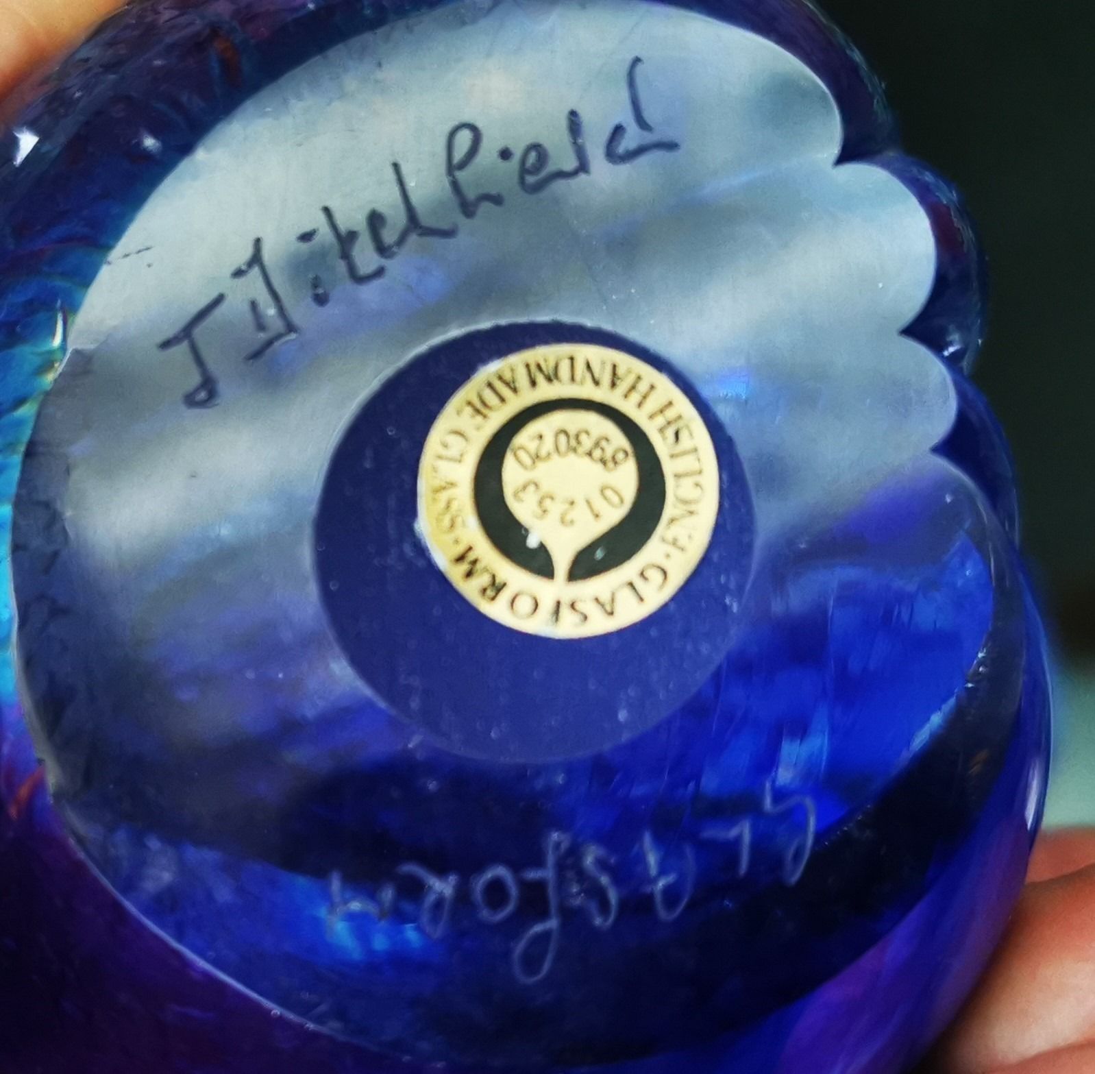 John Ditchfield Art Glass Irredescent Frog Paperweight photo 175.0