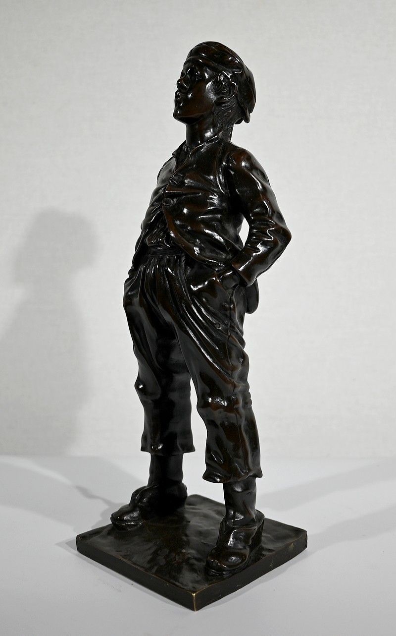 Bronze “The Whistler” After H. Hertzberg – Late 19th Century photo furniture