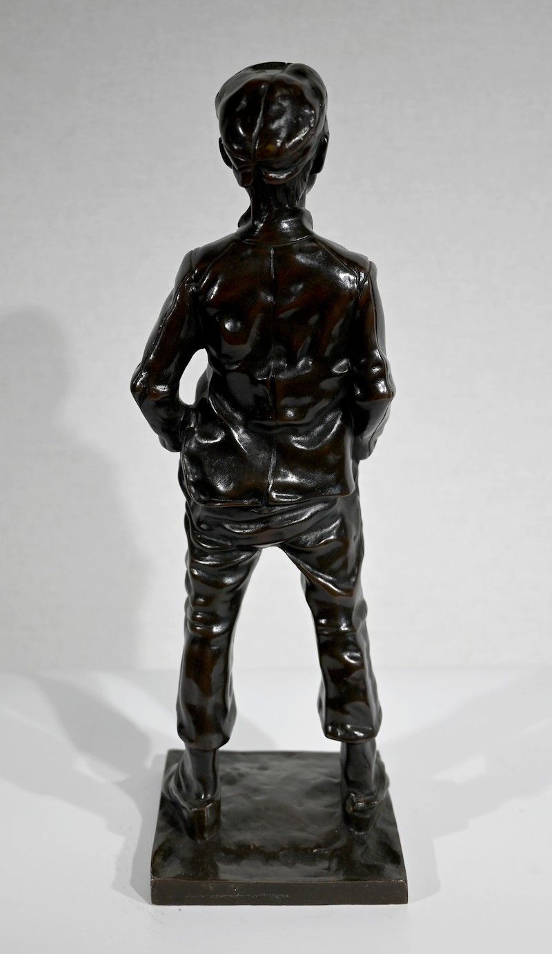 Bronze “The Whistler” After H. Hertzberg – Late 19th Century photo 1205.1