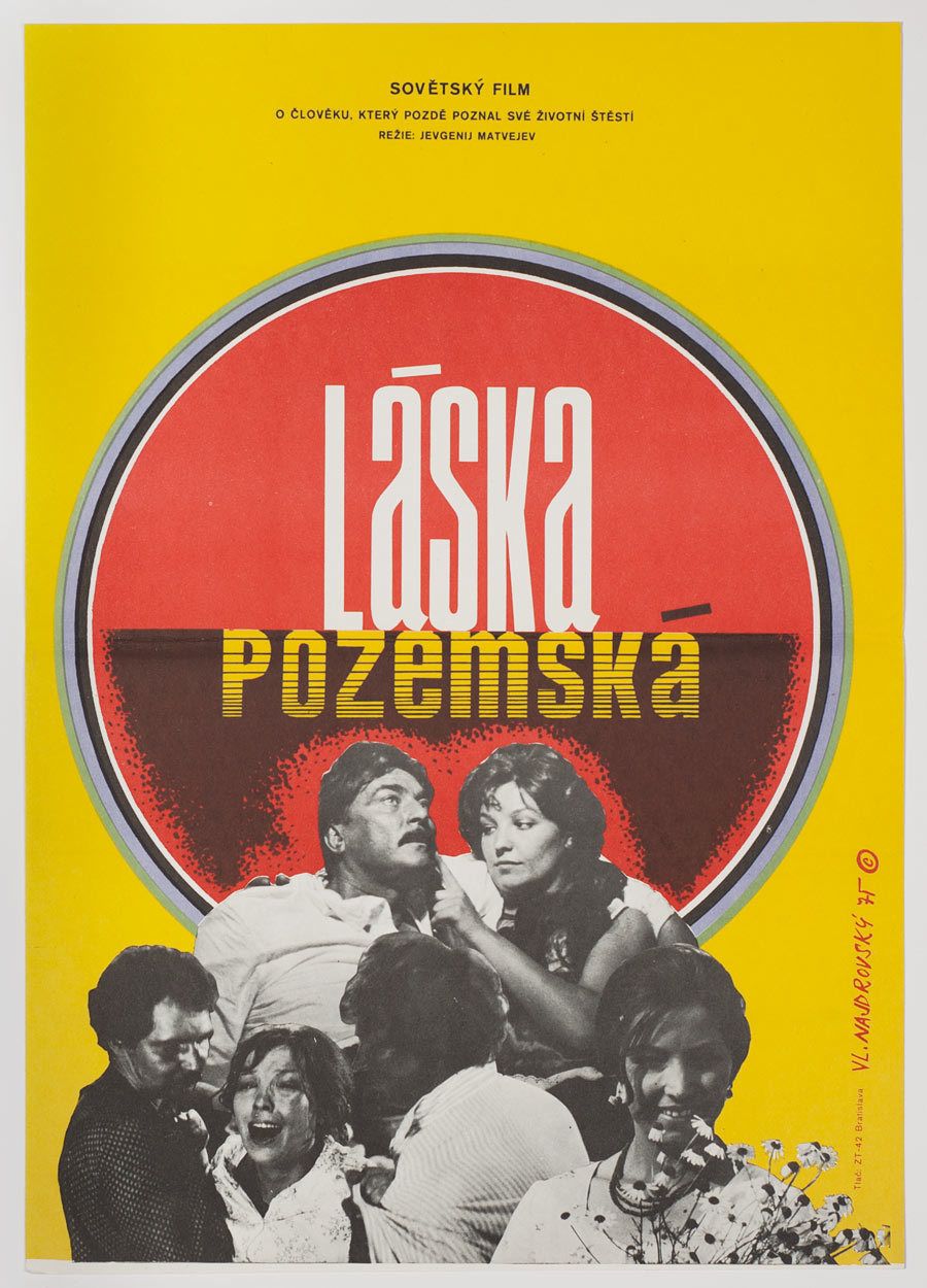 Movie Poster, Earthly Love, Vladimír Najdrovský, 1975