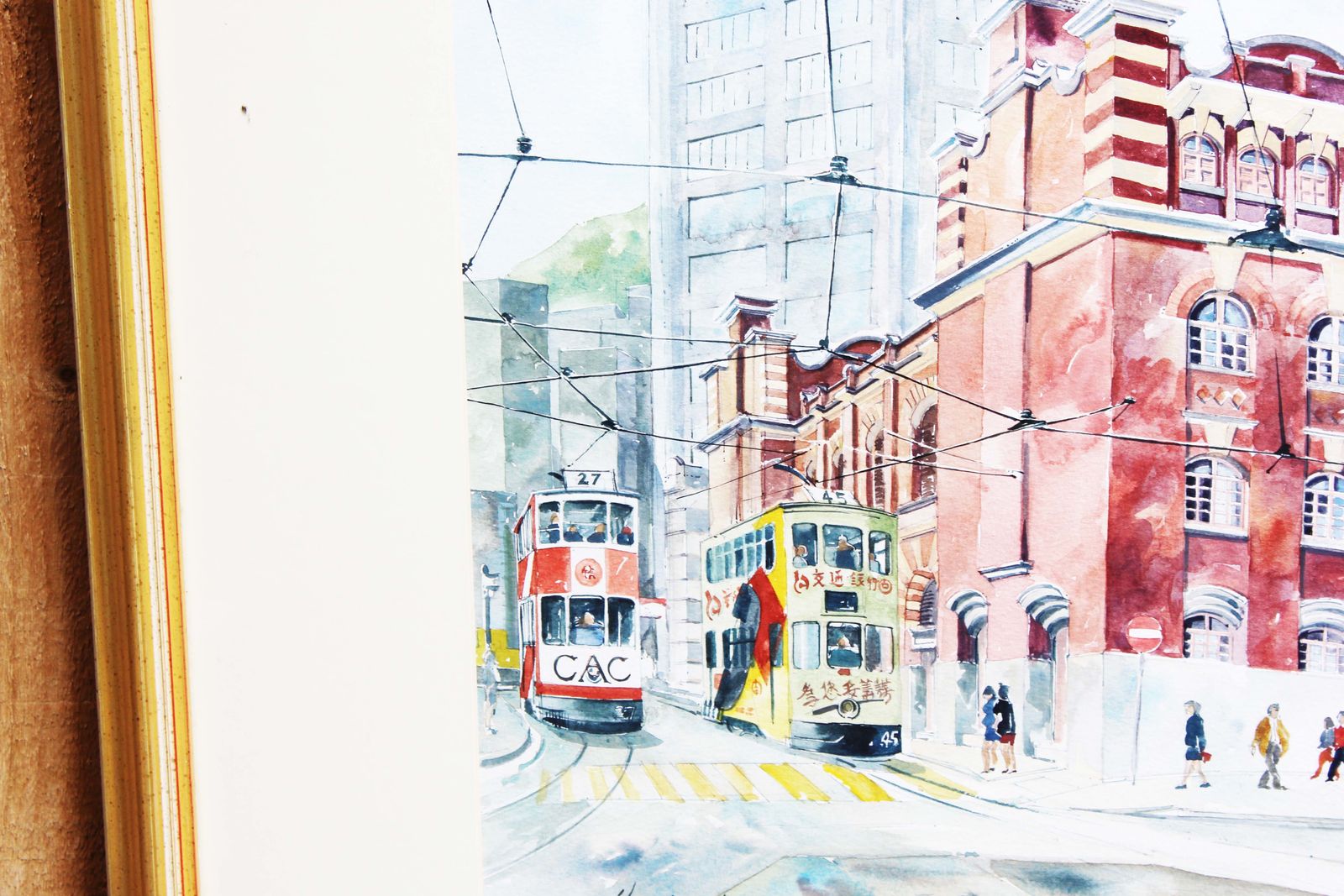 photo furniture Vintage Watercolour Of The Western Market Hong Kong By Geoffrey Baverstock.