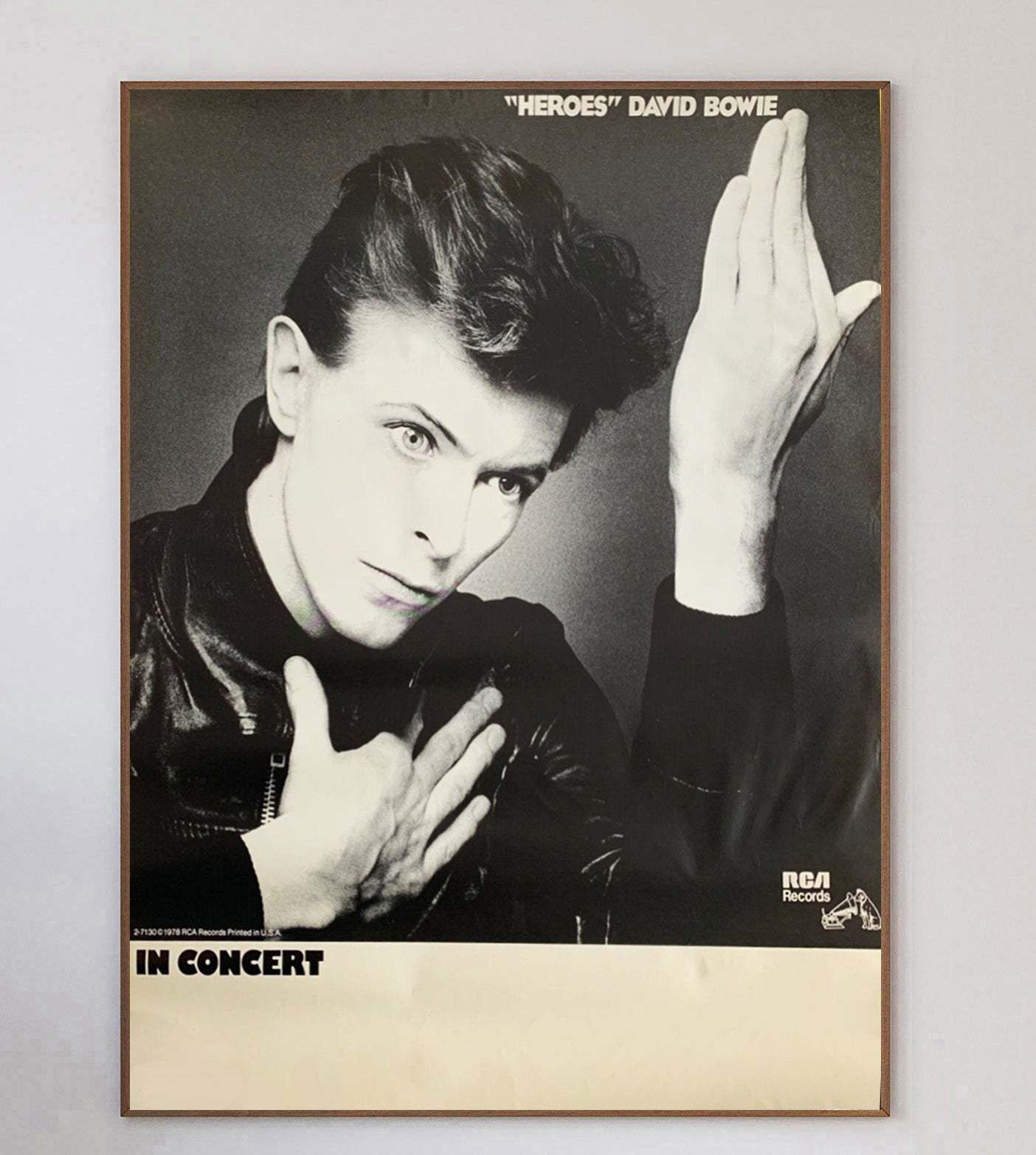 David Bowie   Heroes Original Vintage Poster photo 2883.0