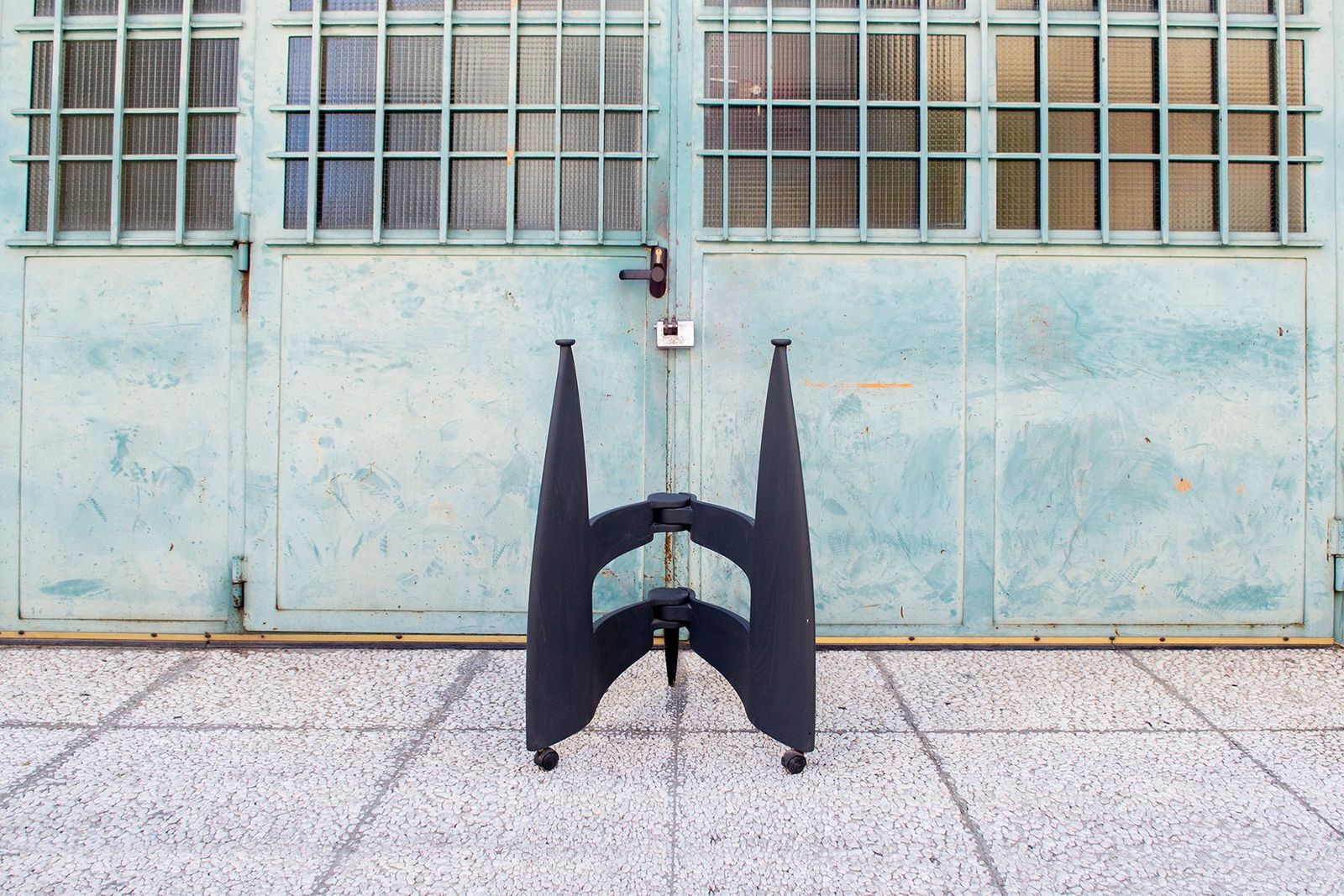 Foldable Polyurethane Tv With Wheels And Lamps By Denis Santachiara For Zerodisagno, Italy, 1980s photo furniture