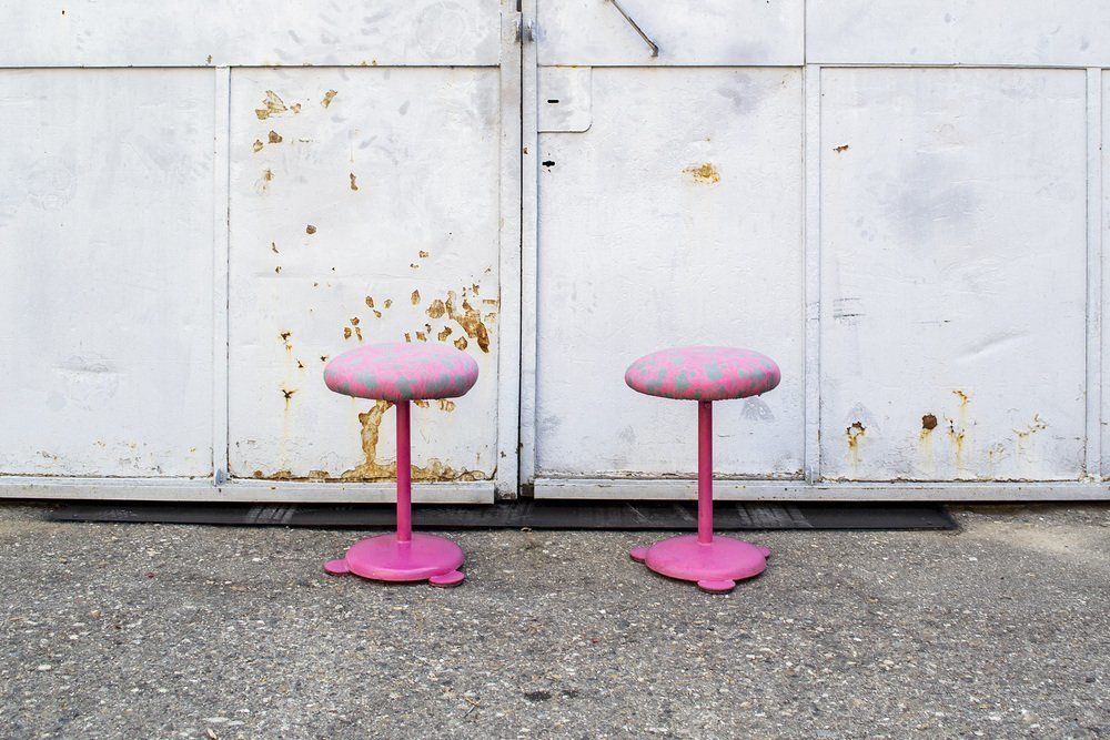 Postmodern Italian Stools, 1980s, Set Of 2