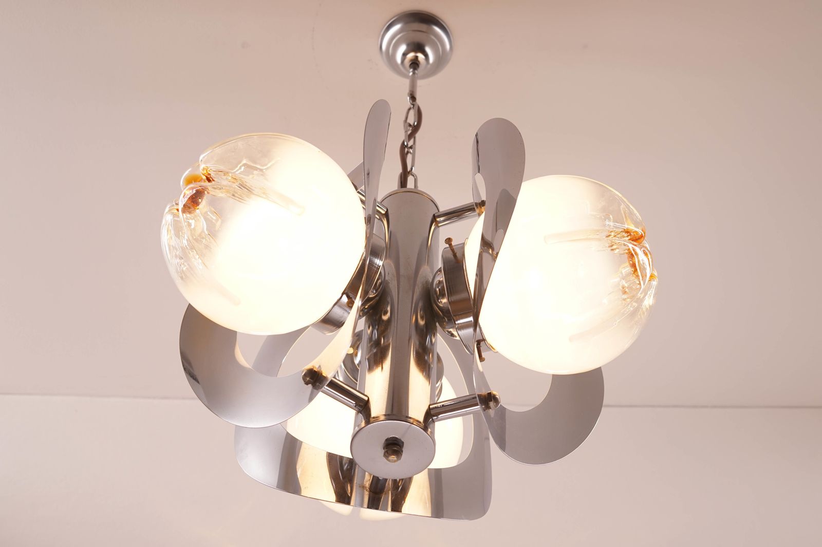 1970s Murano Glass Chandelier By Mazzega photo buy