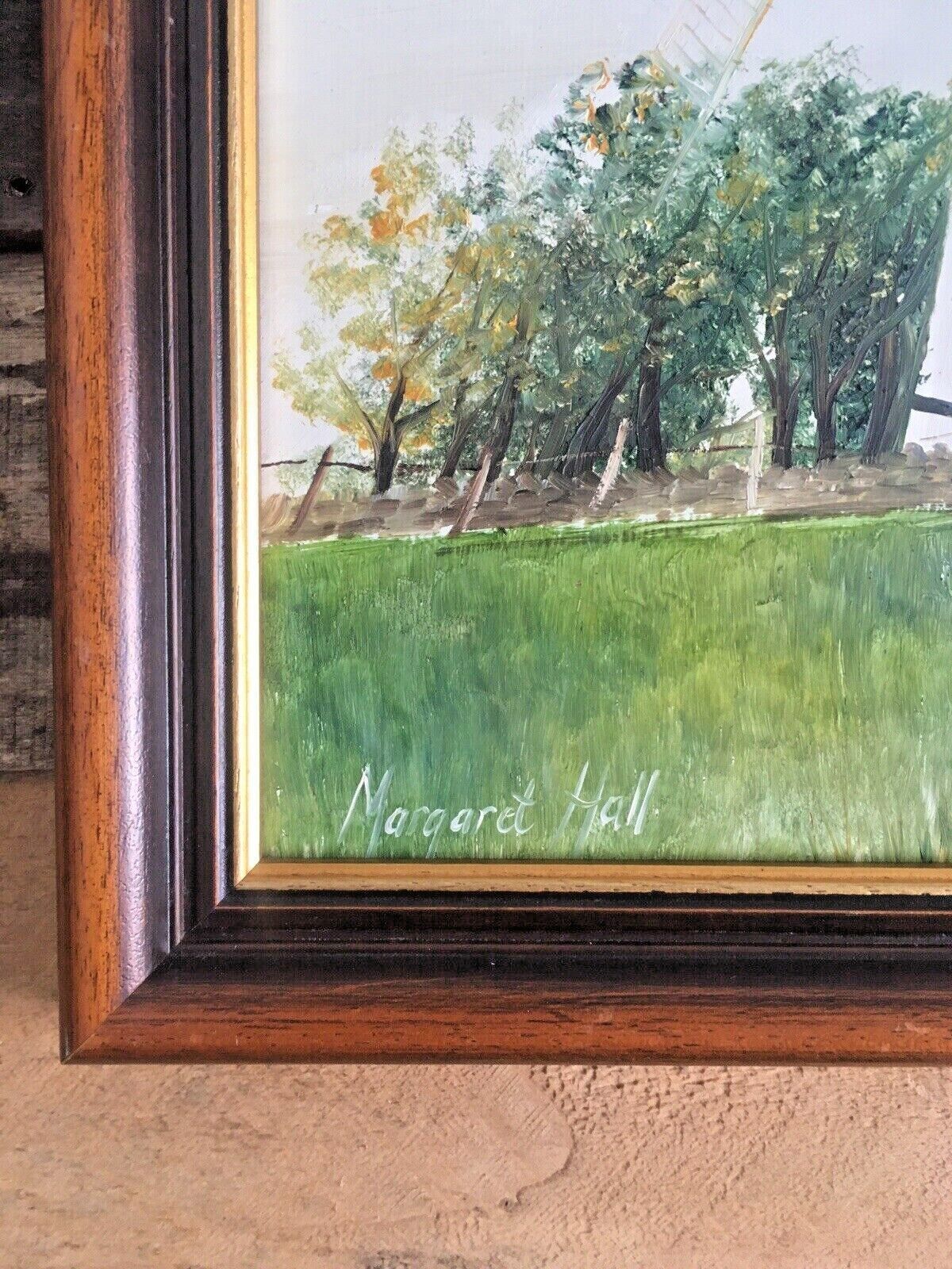 Original Margaret Hall Framed Oil Painting Melin Llynon Mill Windmill Anglesey photo buy