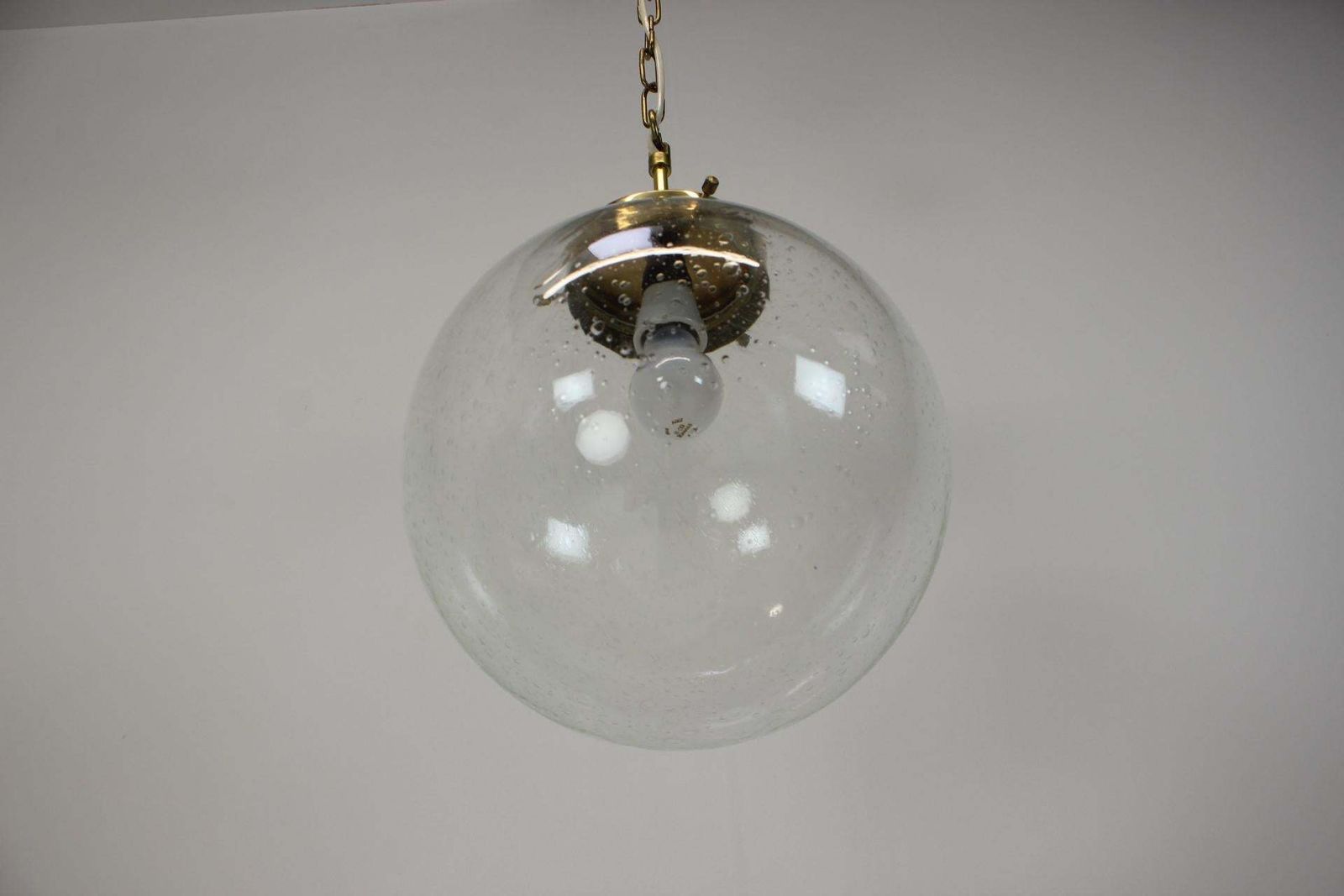Mid Century Big Glass Pendant/Kamenicky Senov, 1970's photo 488.0