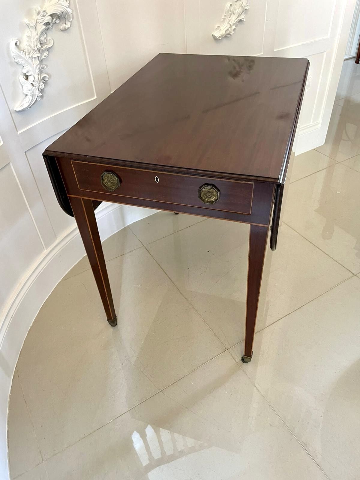 photo for sale Antique George III Quality Mahogany Inlaid Pembroke Table