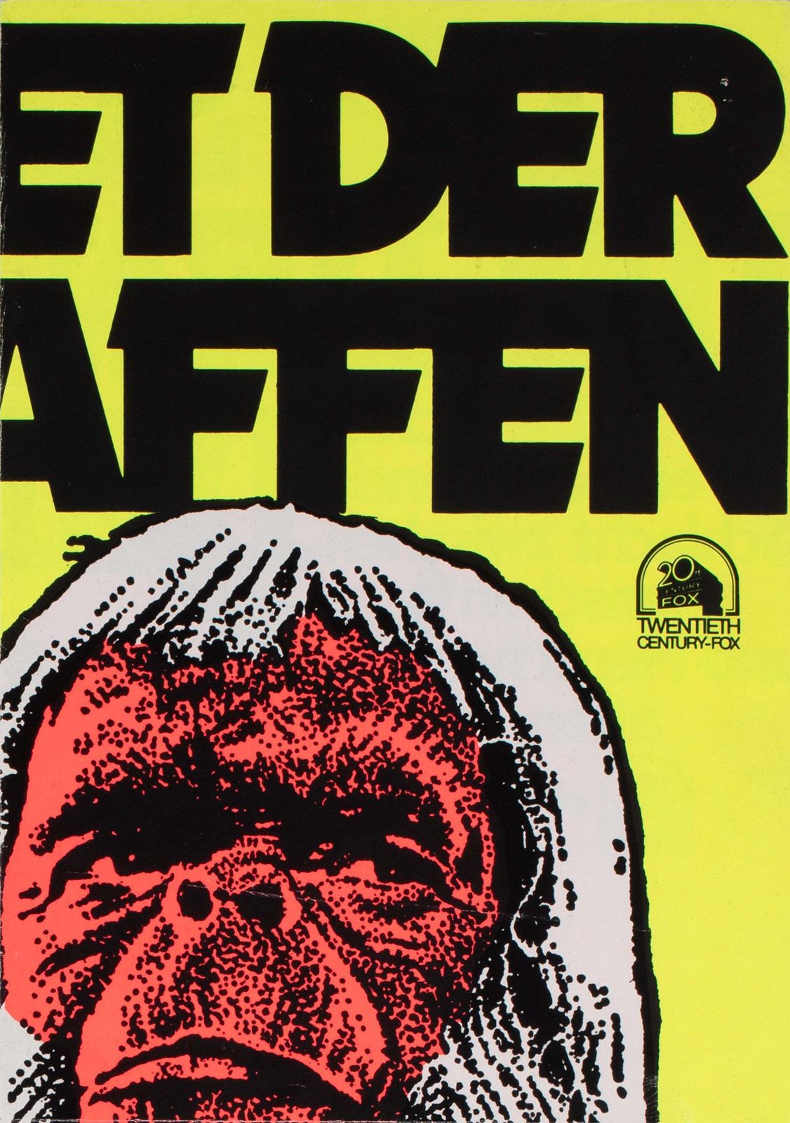 Planet Of The Apes R1975 German Blacklight A2 Film Poster photo 625.0