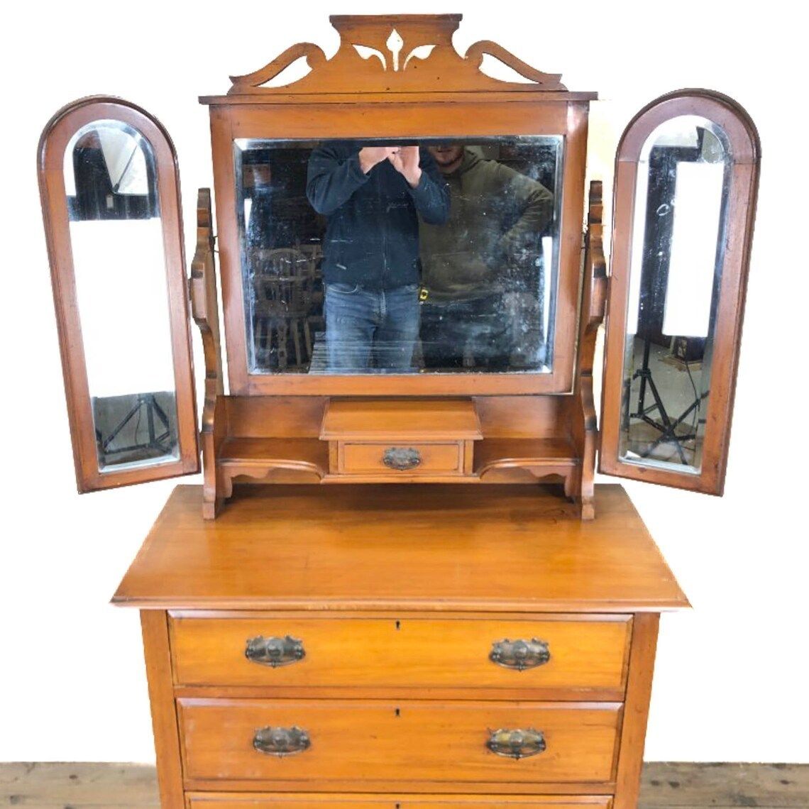 Antique Satin Walnut Dressing Table photo furniture