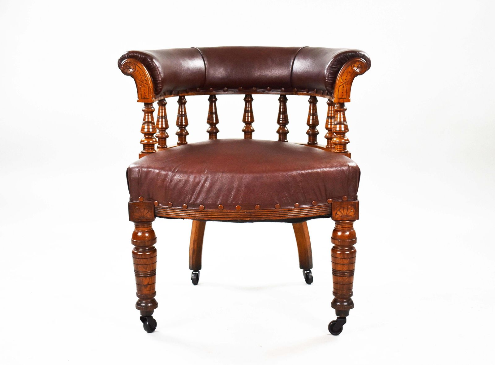 19th Century, English Victorian Oak Armchair photo for sale