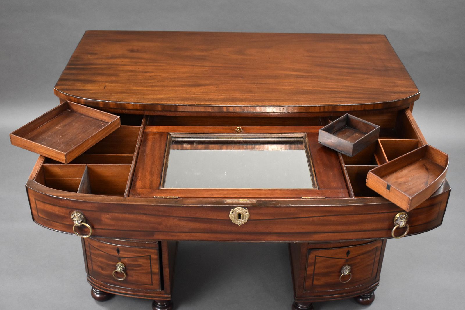 4500.0 19th Century English Regency Period Mahogany Gentleman's Dressing Chest photo
