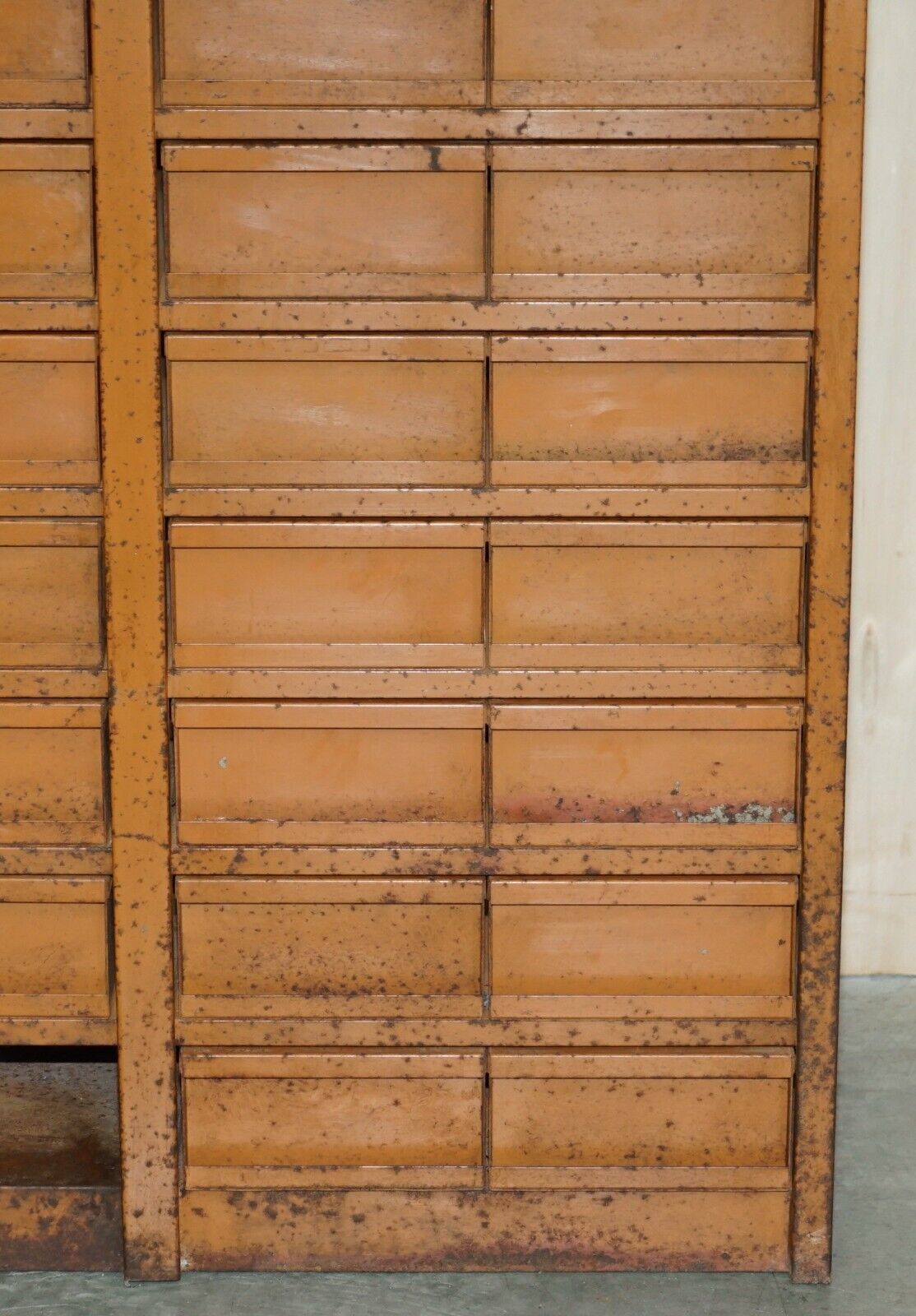 Antique Industrial Metal Workers Chest Of Drawers For Screws Nuts And Bolts photo 185.0