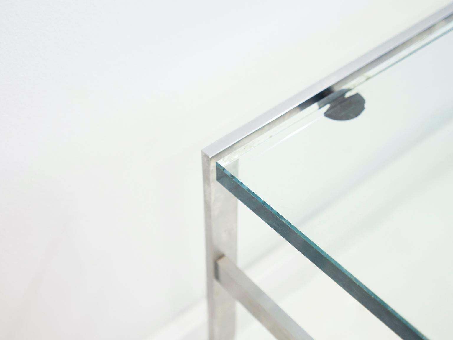 Coffee Table Of Steel And Glass By Preben Fabricius And Jørgen Kastholm photo vintage