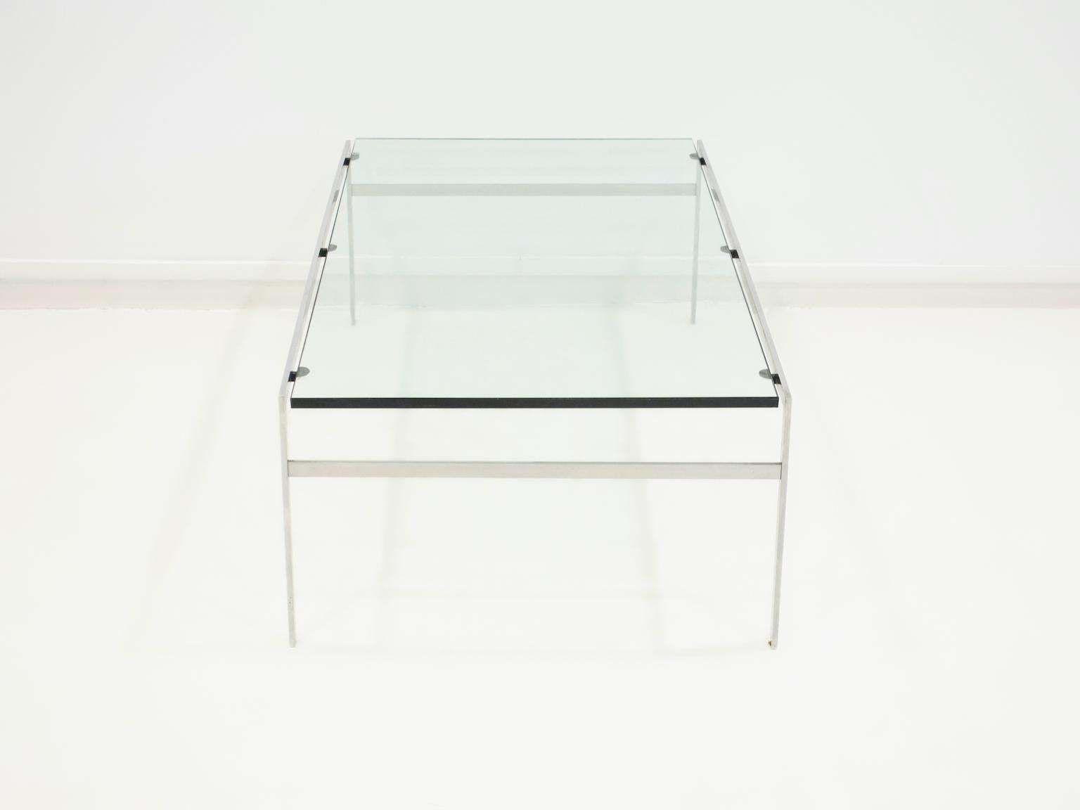 3115.0 Coffee Table Of Steel And Glass By Preben Fabricius And Jørgen Kastholm photo