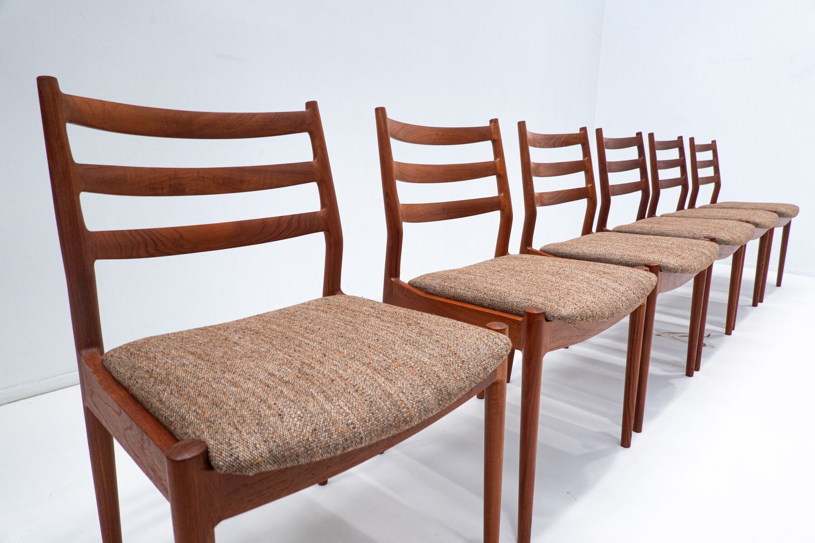 Set Of 6 Scandinavian Mid Century Wooden Dining Chairs photo furniture
