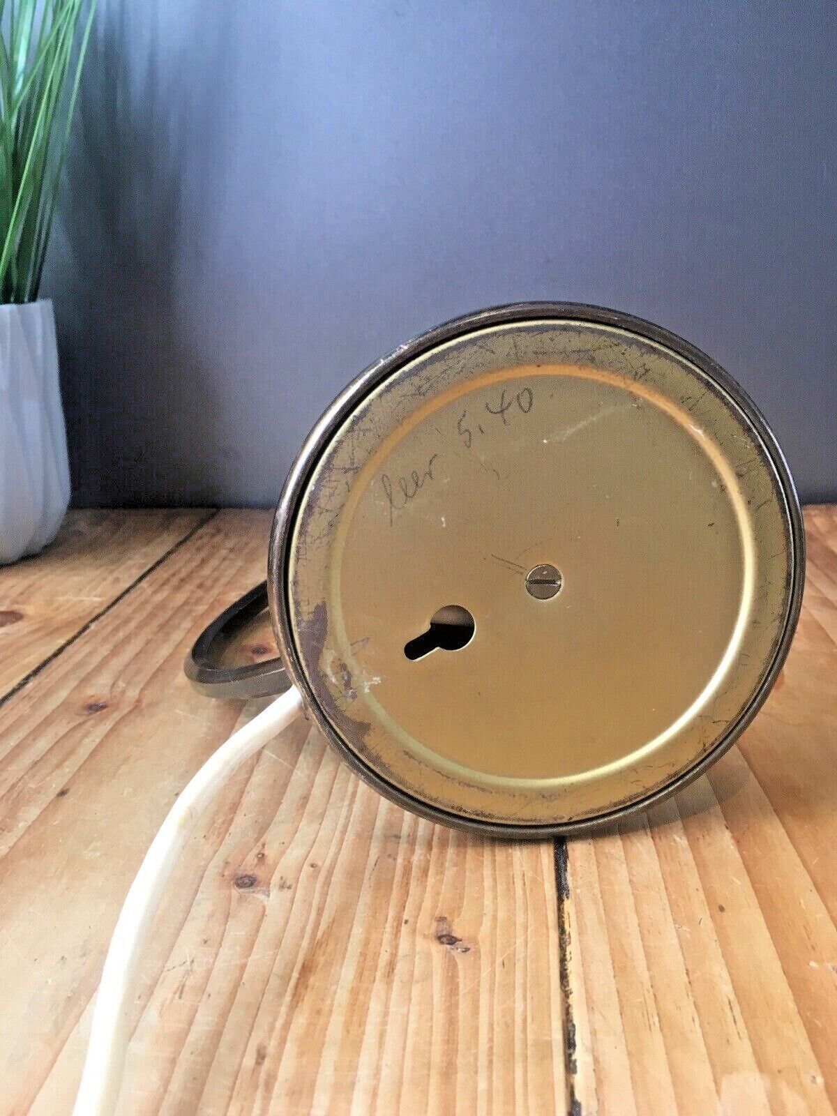 Art Deco Articulated European Bronze Tone Push Switch Bedside Table / Desk Lamp photo vintage