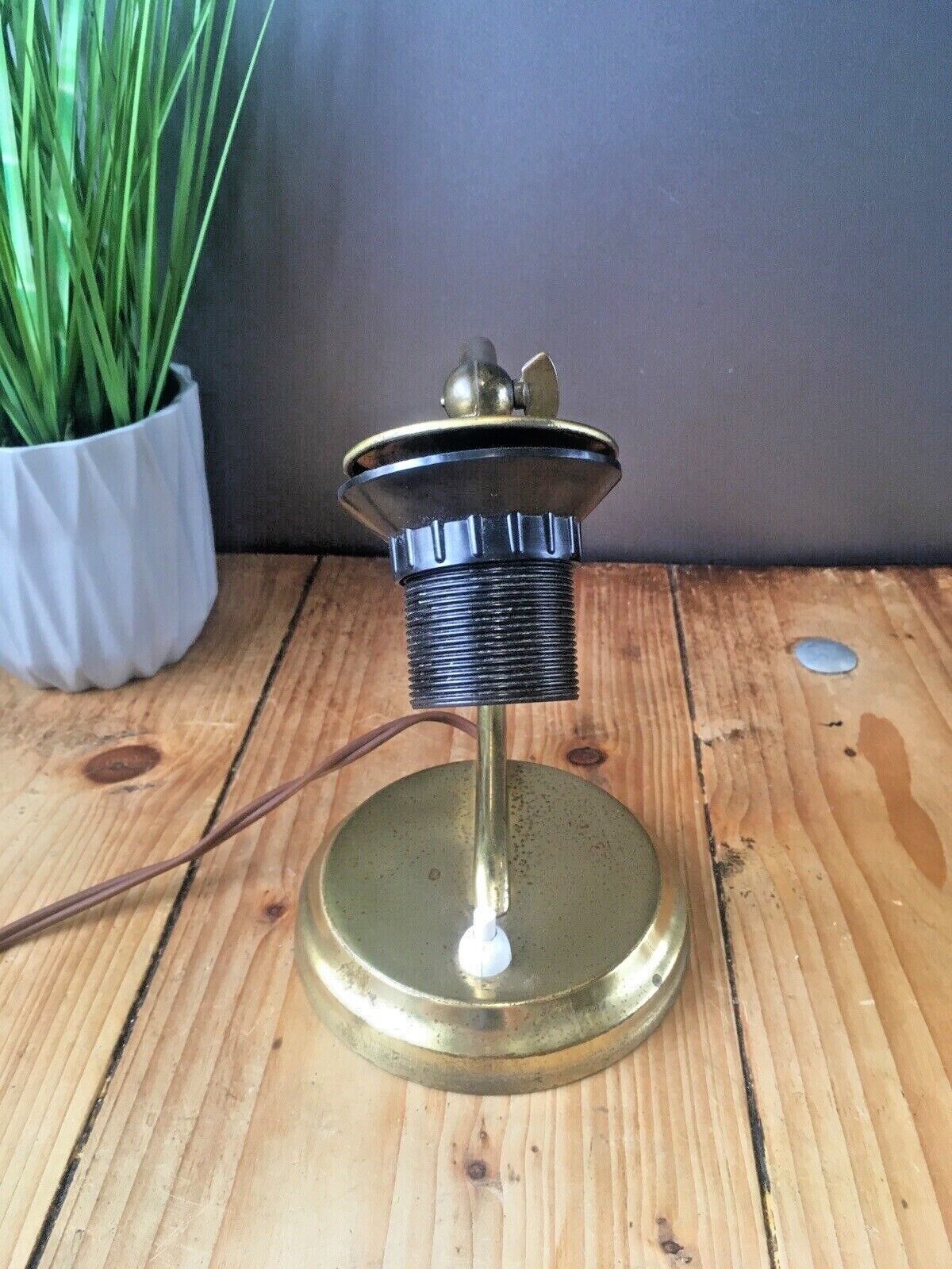 Art Deco Articulated European Brass Plated Push Switch Bedside Table / Desk Lamp photo Lighting