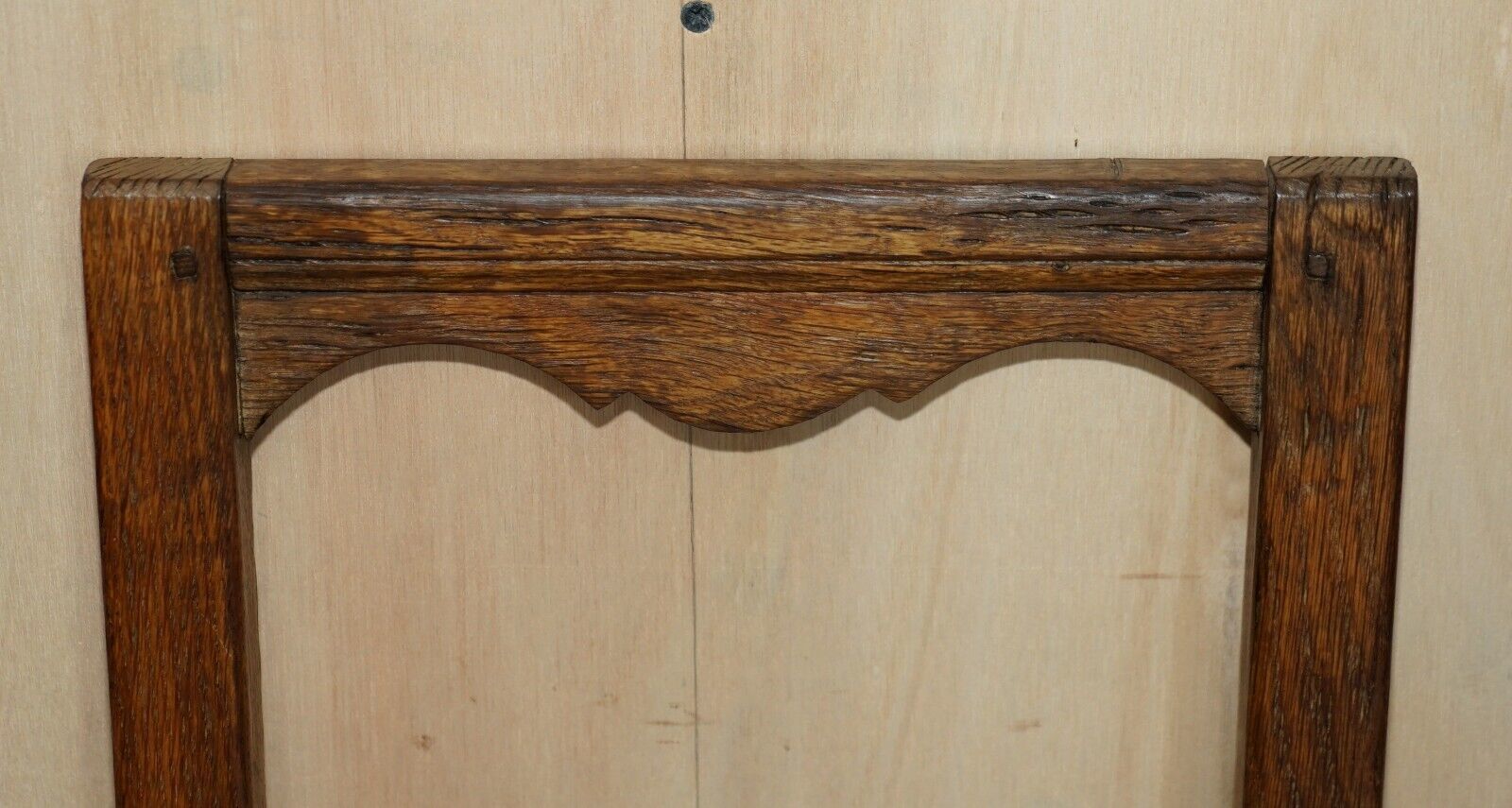 Suite Of Six Antique Victorian English Oak Chapel Dining Chairs Stunning Timber photo Furniture