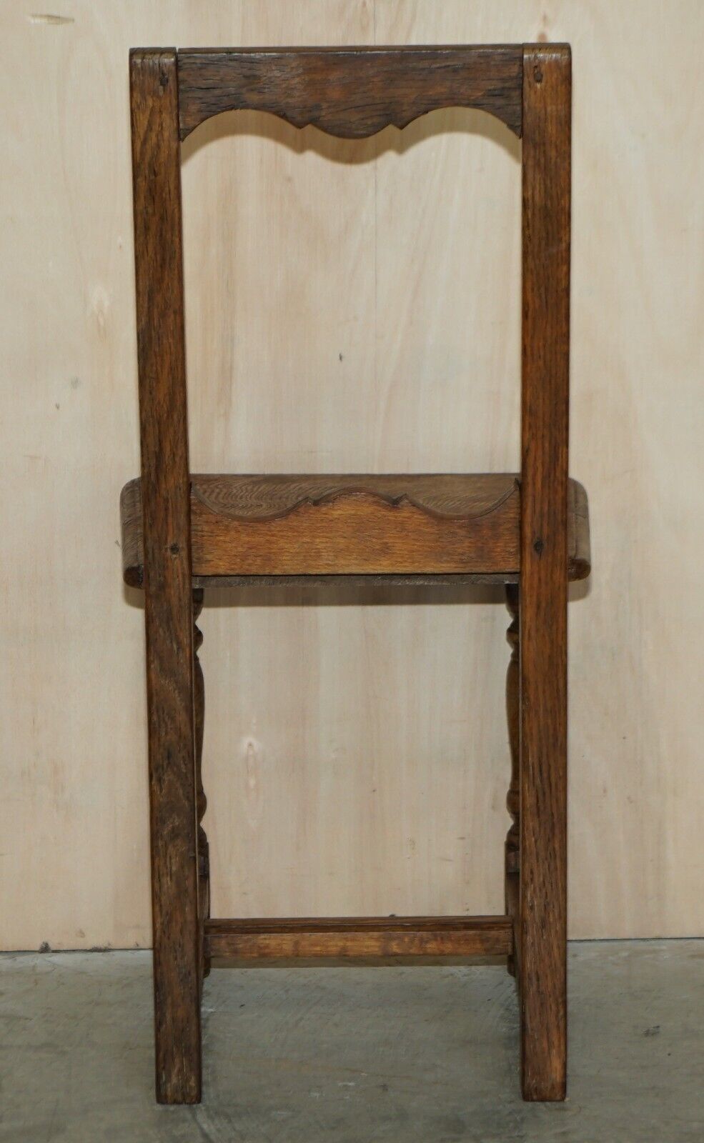 1750.0 Suite Of Six Antique Victorian English Oak Chapel Dining Chairs Stunning Timber photo