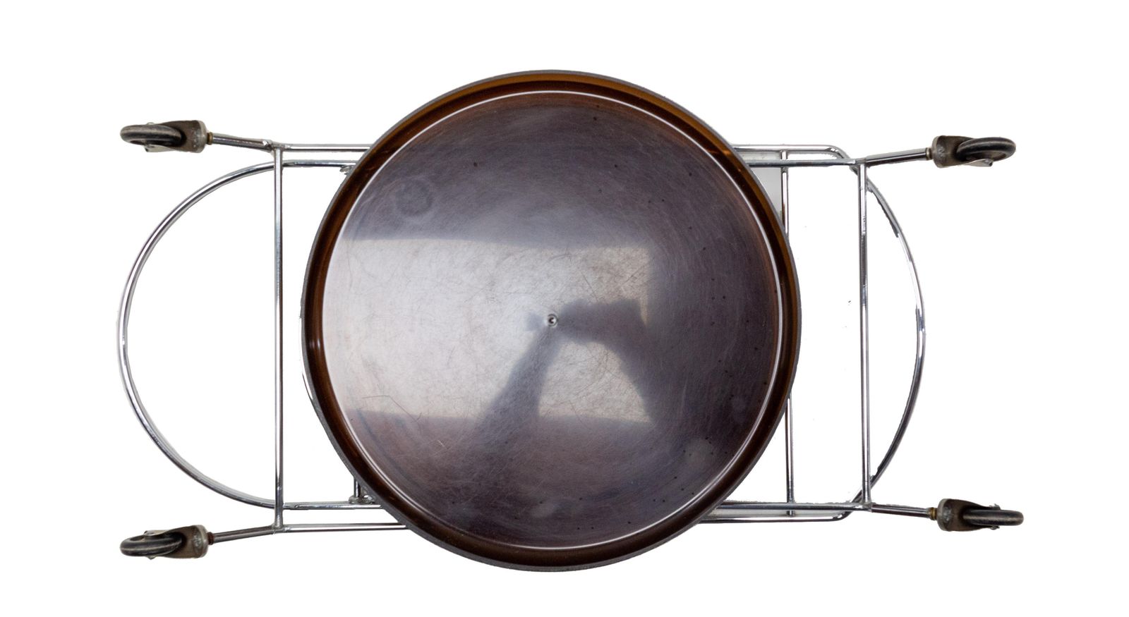 Bar Cart Drinks Cocktail Smoked Lucite And Chrome Table Foldable Trolley, 1977 photo vintage