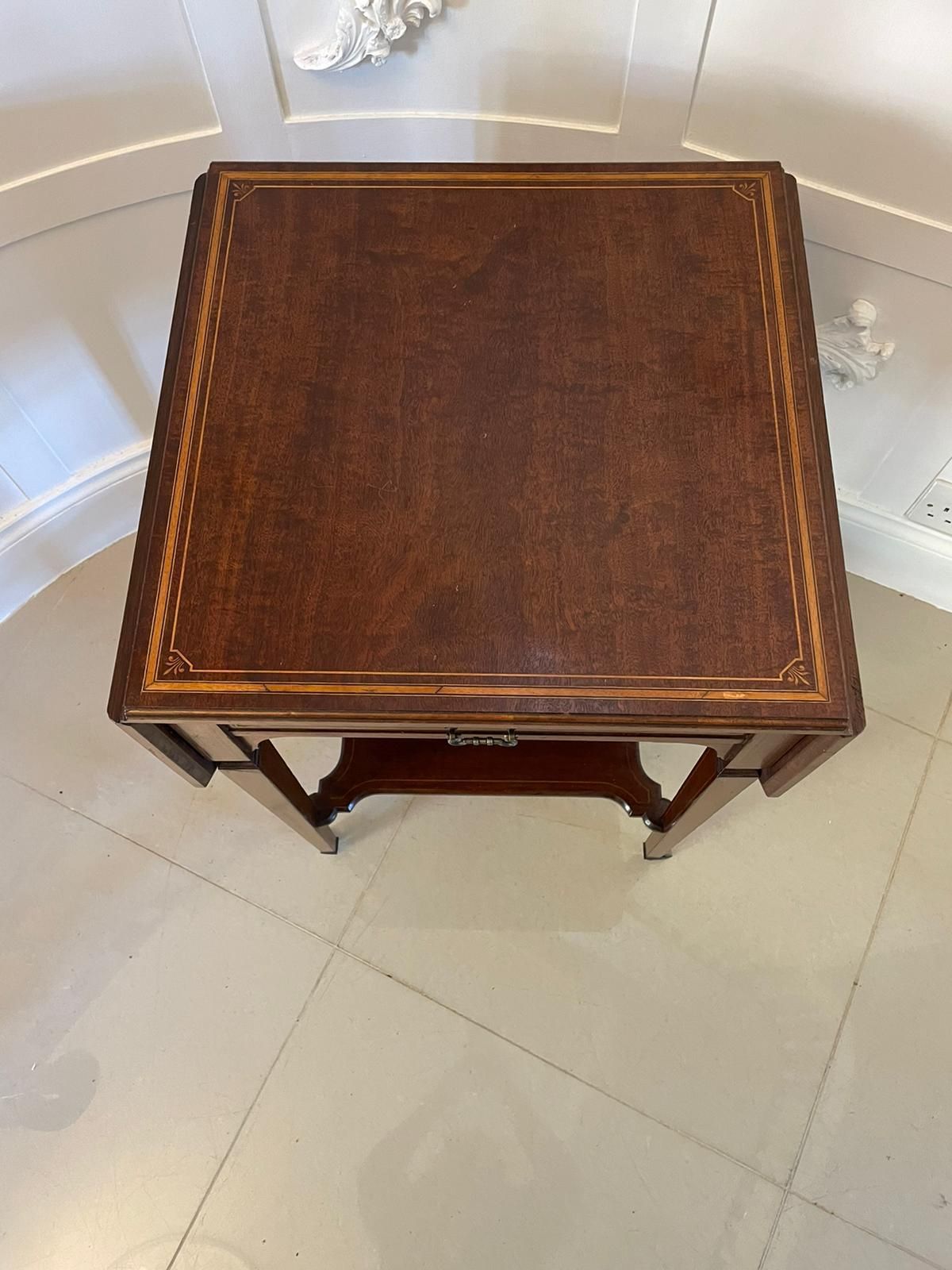 Fine Quality Antique Inlaid Mahogany Occasional/Lamp Table photo Furniture