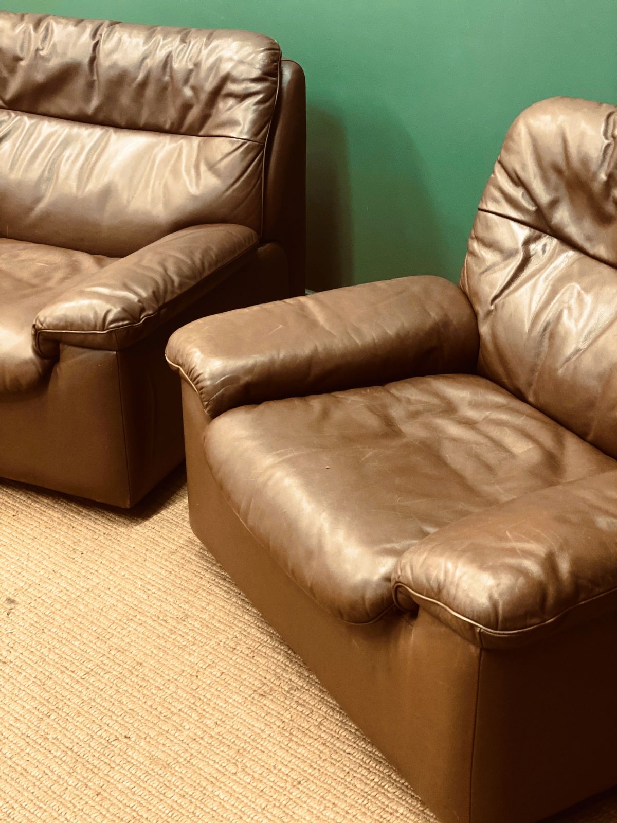 Pair Of De Sede Club Armchairs, Model Ds66 In Cognac Leather, Switzerland, 1978 By Carl Larsson photo 1450.0