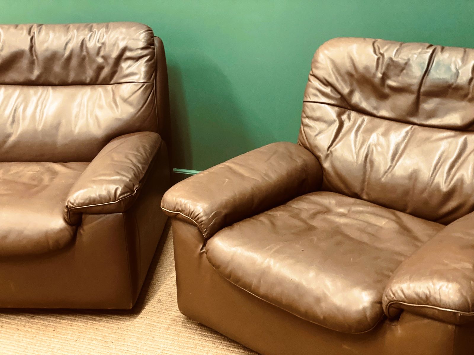 Pair Of De Sede Club Armchairs, Model Ds66 In Cognac Leather, Switzerland, 1978 By Carl Larsson photo vinterior