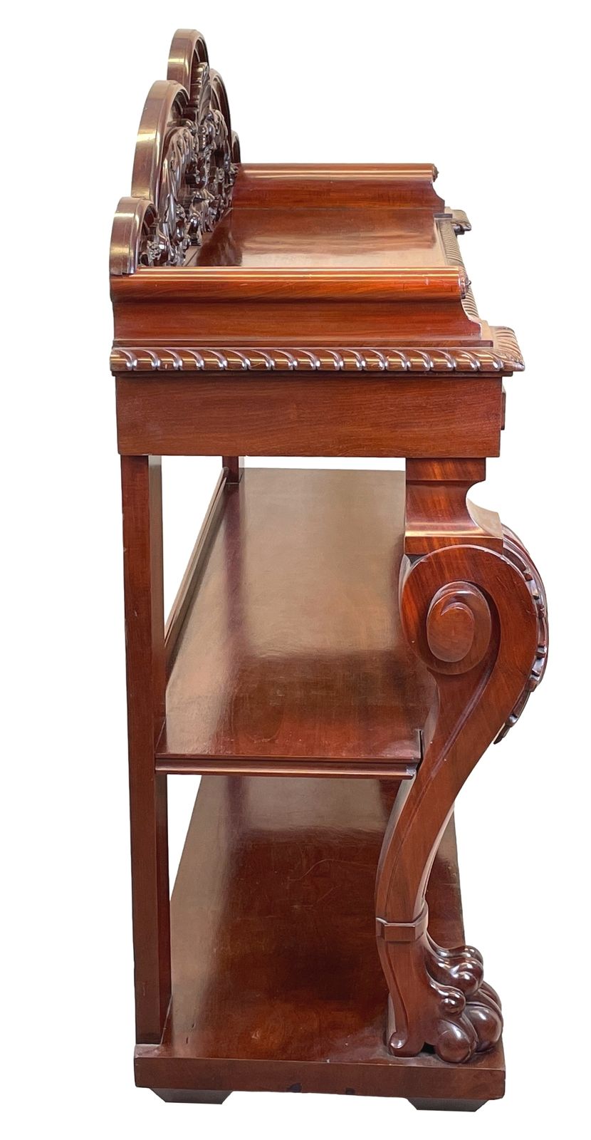 Mahogany 19th Century Carved Buffet (England, Circa 1850) photo vintage