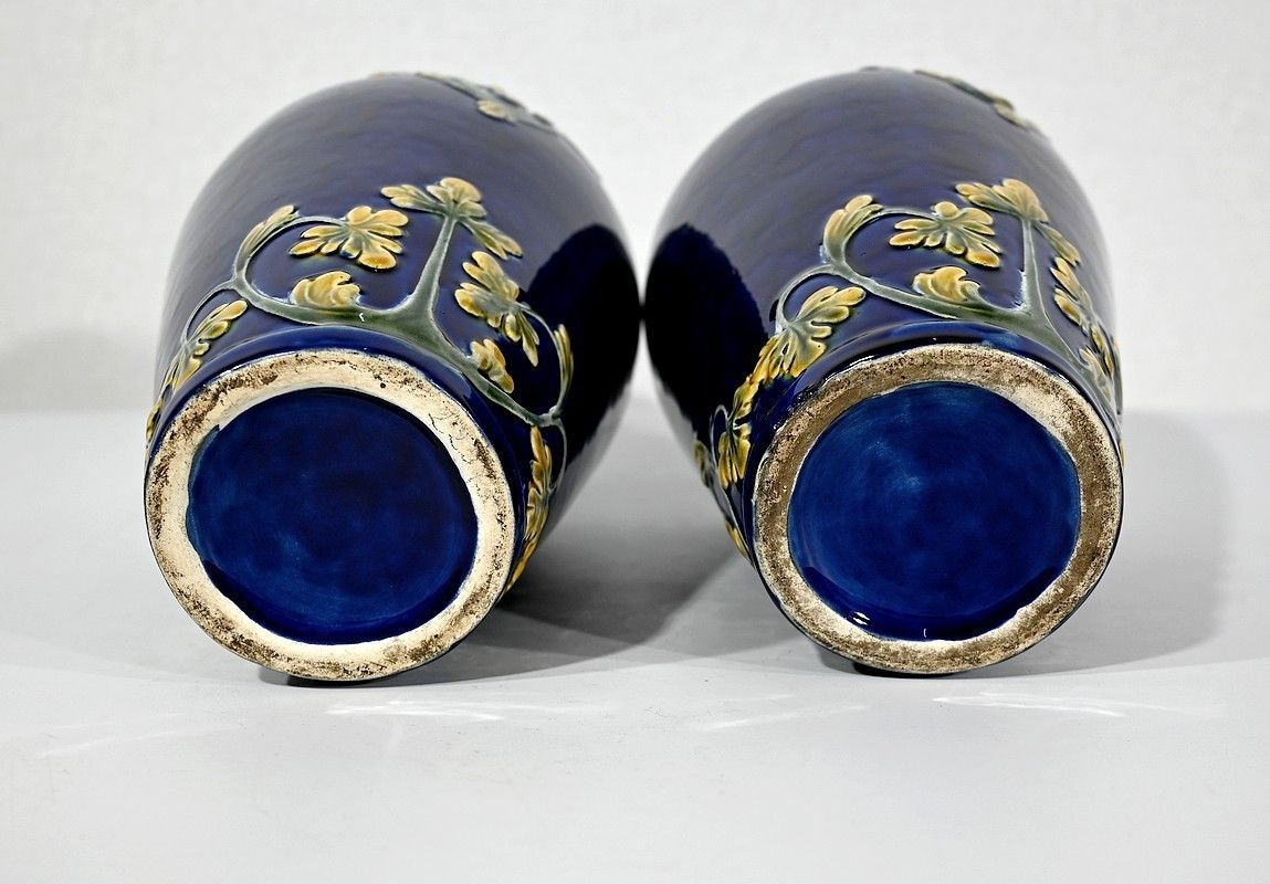 381.1 Pair Of Ceramic Vases, Art Nouveau – 1900 photo