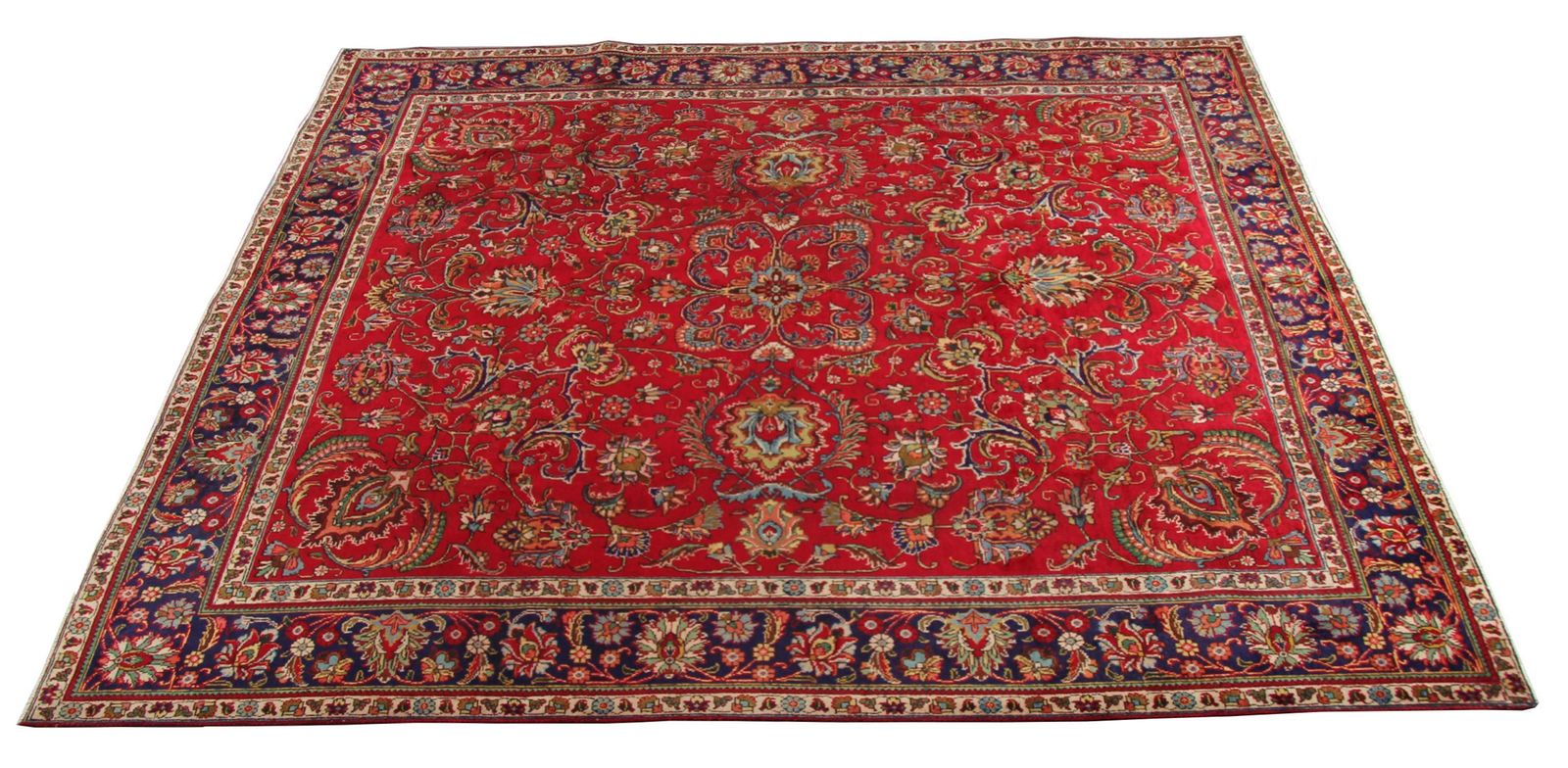 Large Carpet Handmade Red Square Rug Traditional Turkish Area Rug 290x340cm photo furniture