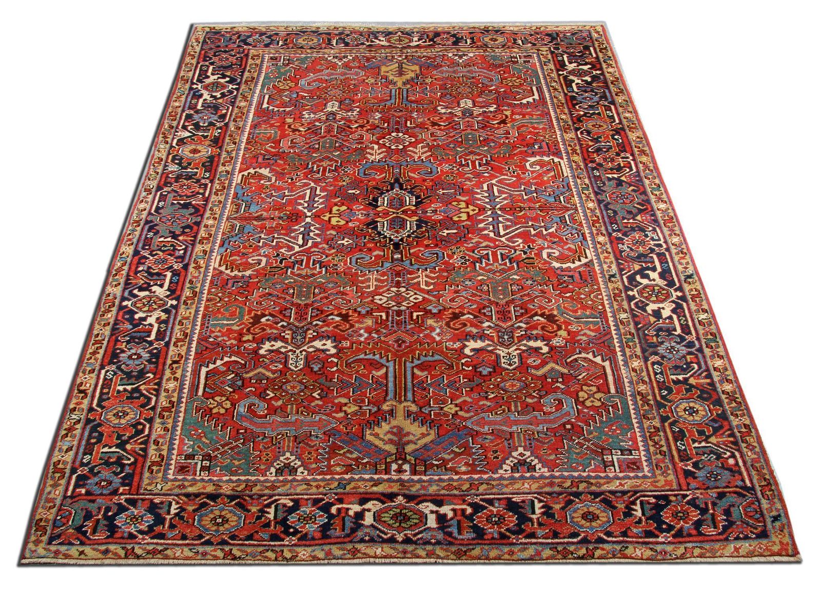 Handwoven Carpet Rust Geometric Rug Oriental Large Traditional Rug  260x307cm photo furniture