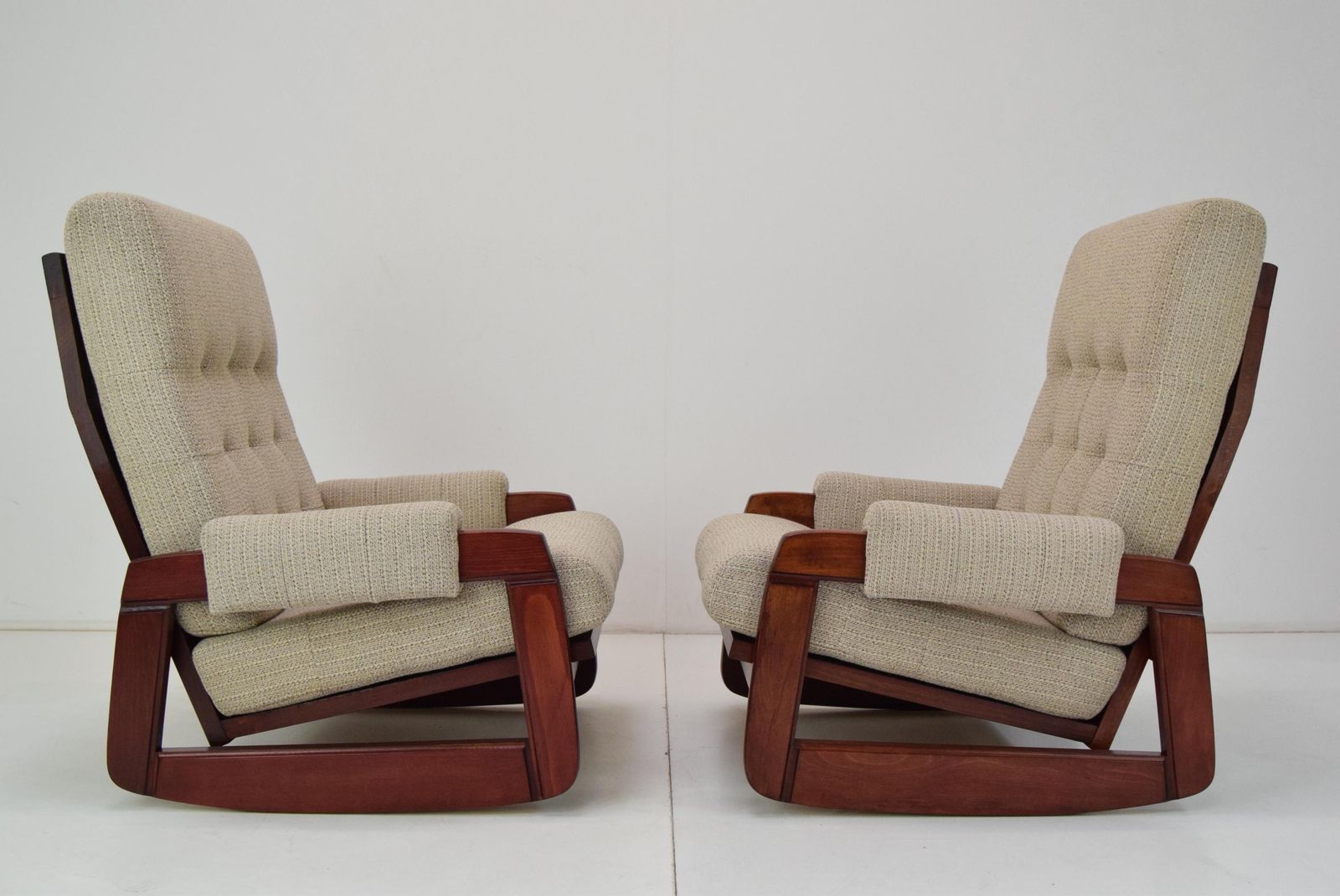 Pair Of Mid Century Design Rocking Armchairs,1980's. photo Furniture