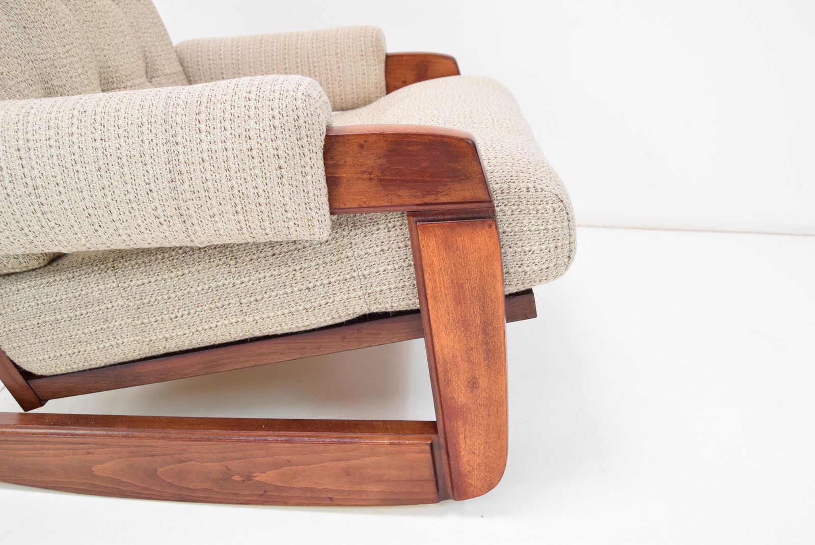 Pair Of Mid Century Design Rocking Armchairs,1980's. photo vintage