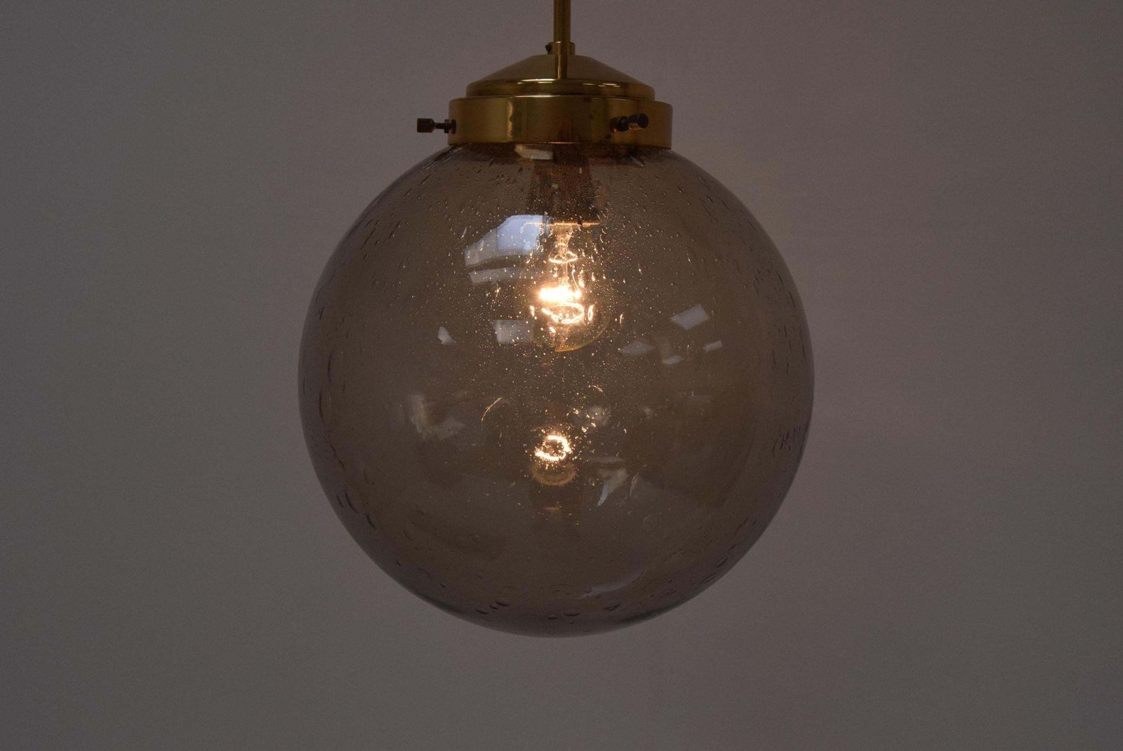 photo vinterior Mid Century Big Glass Pendant/Kamenicky Senov,1970's.