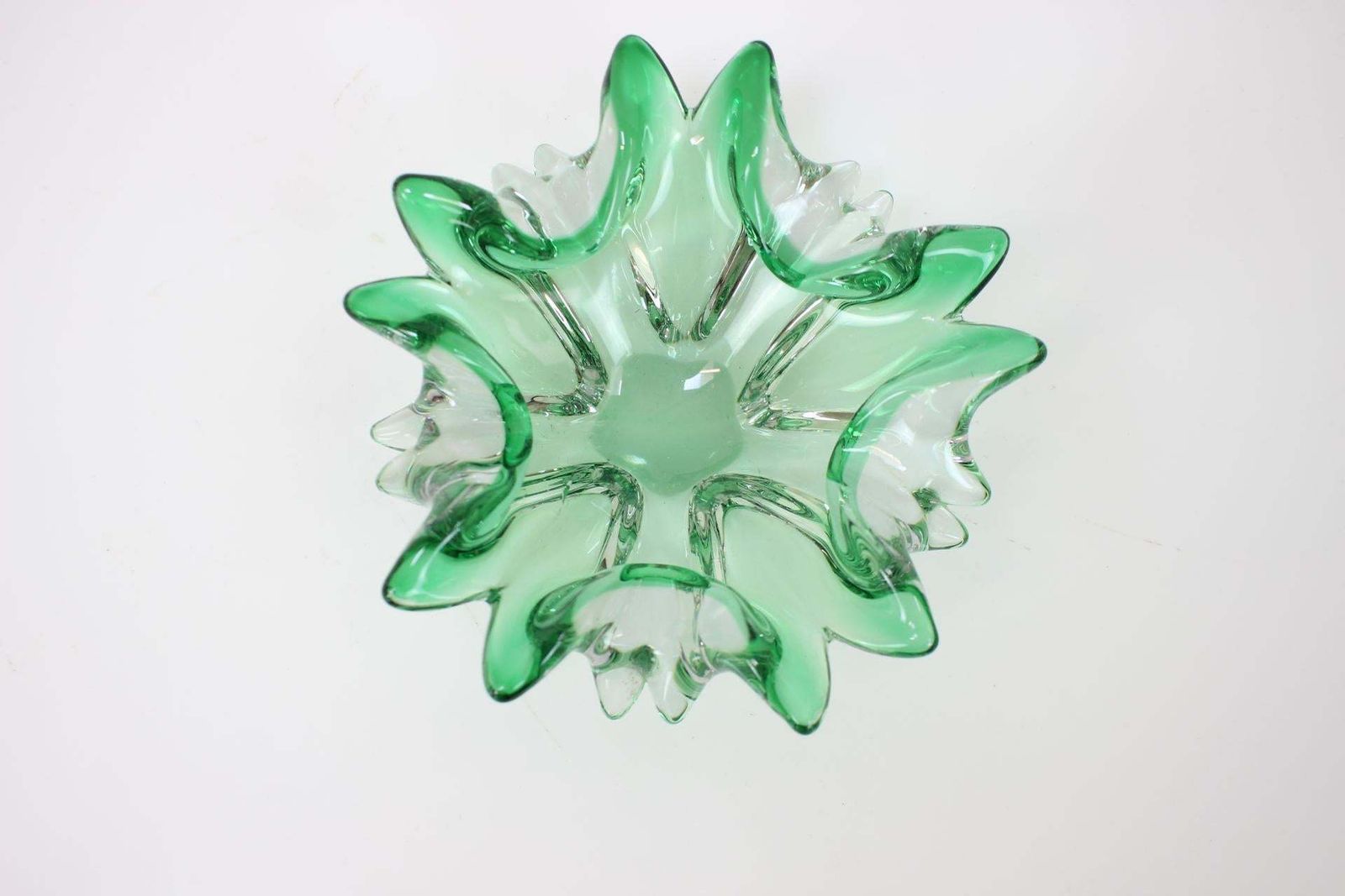 Czech Art Glass Bowl By Josef Hospodka For Chribska Glassworks, 1960's photo Home Decor