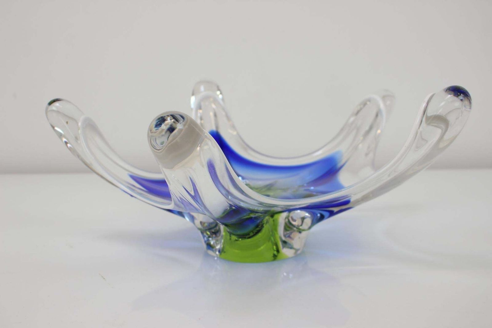 Czech Art Glass Bowl By Josef Hospodka For Chribska Glassworks, 1960's photo furniture