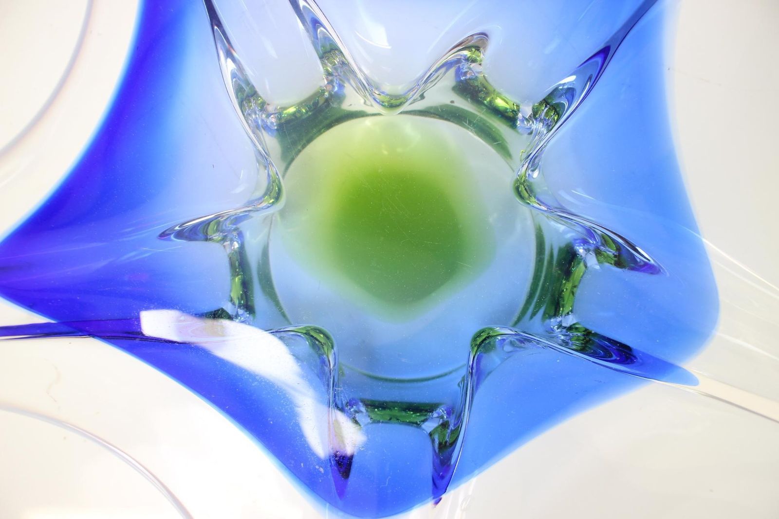 Czech Art Glass Bowl By Josef Hospodka For Chribska Glassworks, 1960's photo vintage