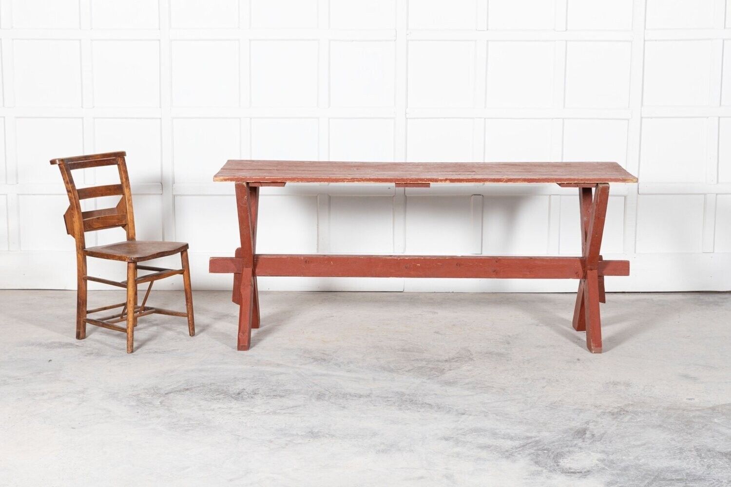 19thc French Gypsy Trestle Table photo vinterior