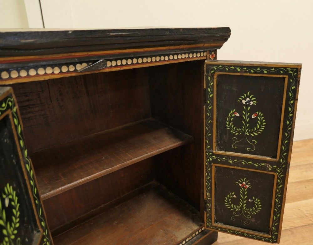 Indian Folk Art Painted Cupboard photo vintage