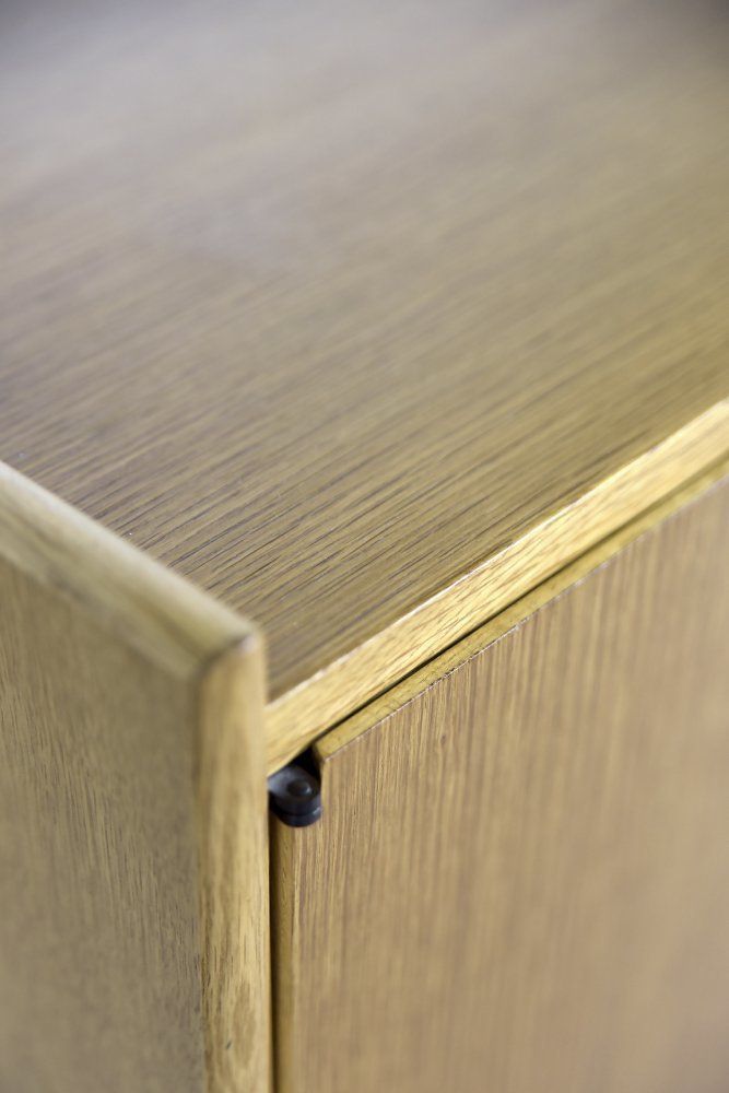 photo furniture Modern Scandinavian Teak Wood Cabinet With Metal Hairpin Legs, 1960s