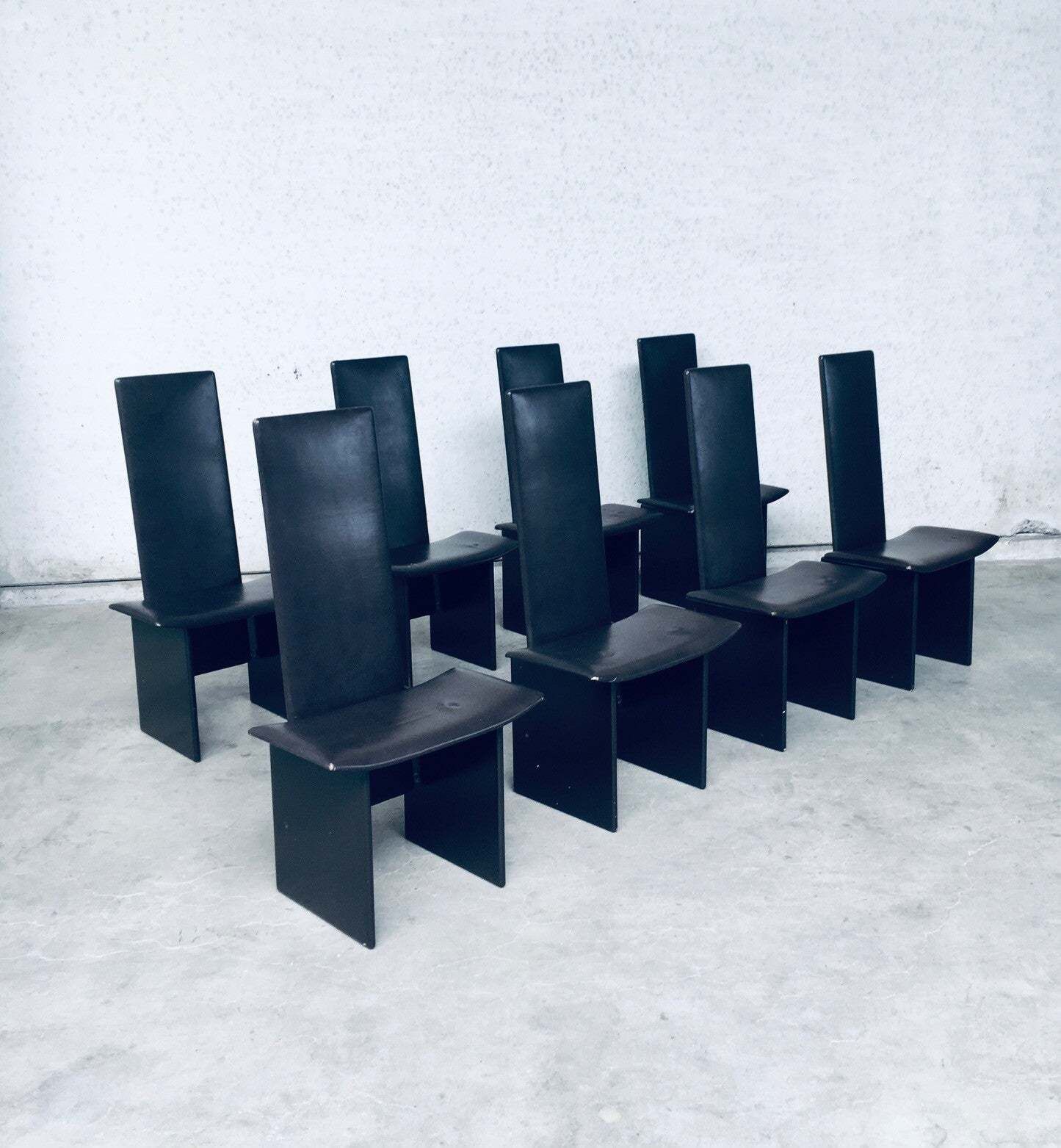 photo vinterior Postmodern Design Rennie Eetkamerstoelen, Set Van Kazuhide Takahama Voor Simon Gavina, Italië, Jaren 1980