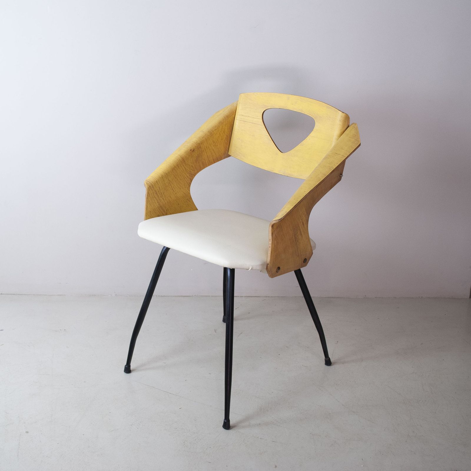 photo furniture Carlo Ratti Italian Midcentury Chair In Curved Wood