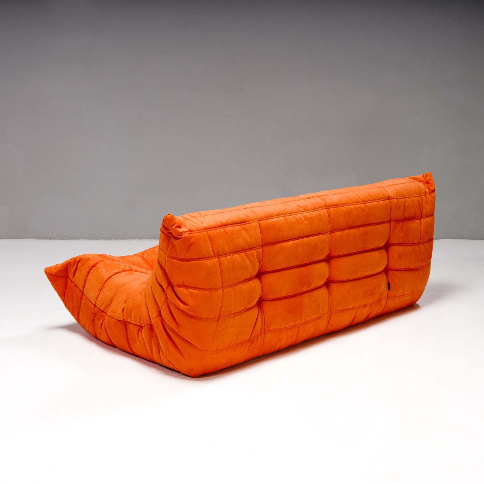 photo vinterior Ligne Roset By Michel Ducaroy Togo Tangerine Armchair And Footstool, Set Of 2