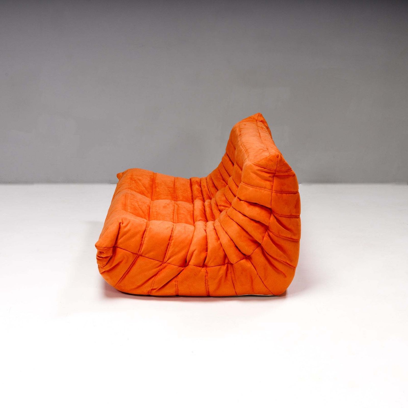 photo buy Ligne Roset By Michel Ducaroy Togo Tangerine Armchair And Footstool, Set Of 2