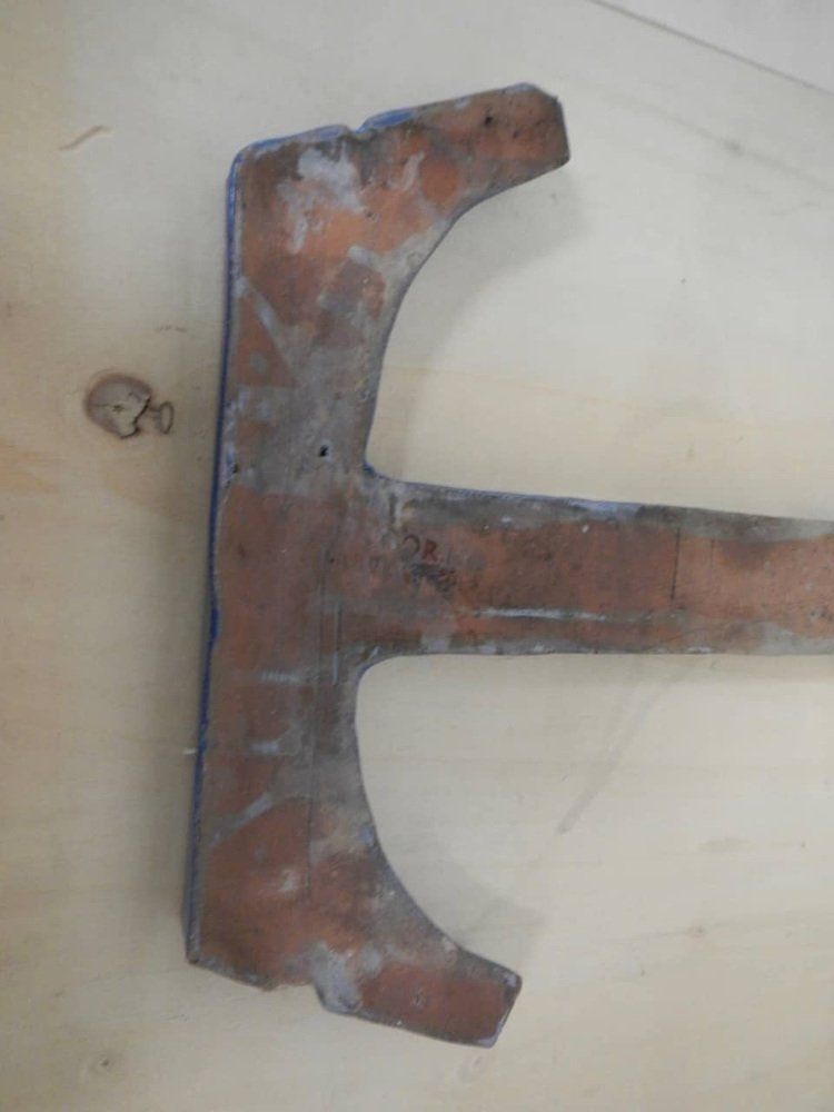 Letter T In Terracotta, 1940, 1940s photo for sale