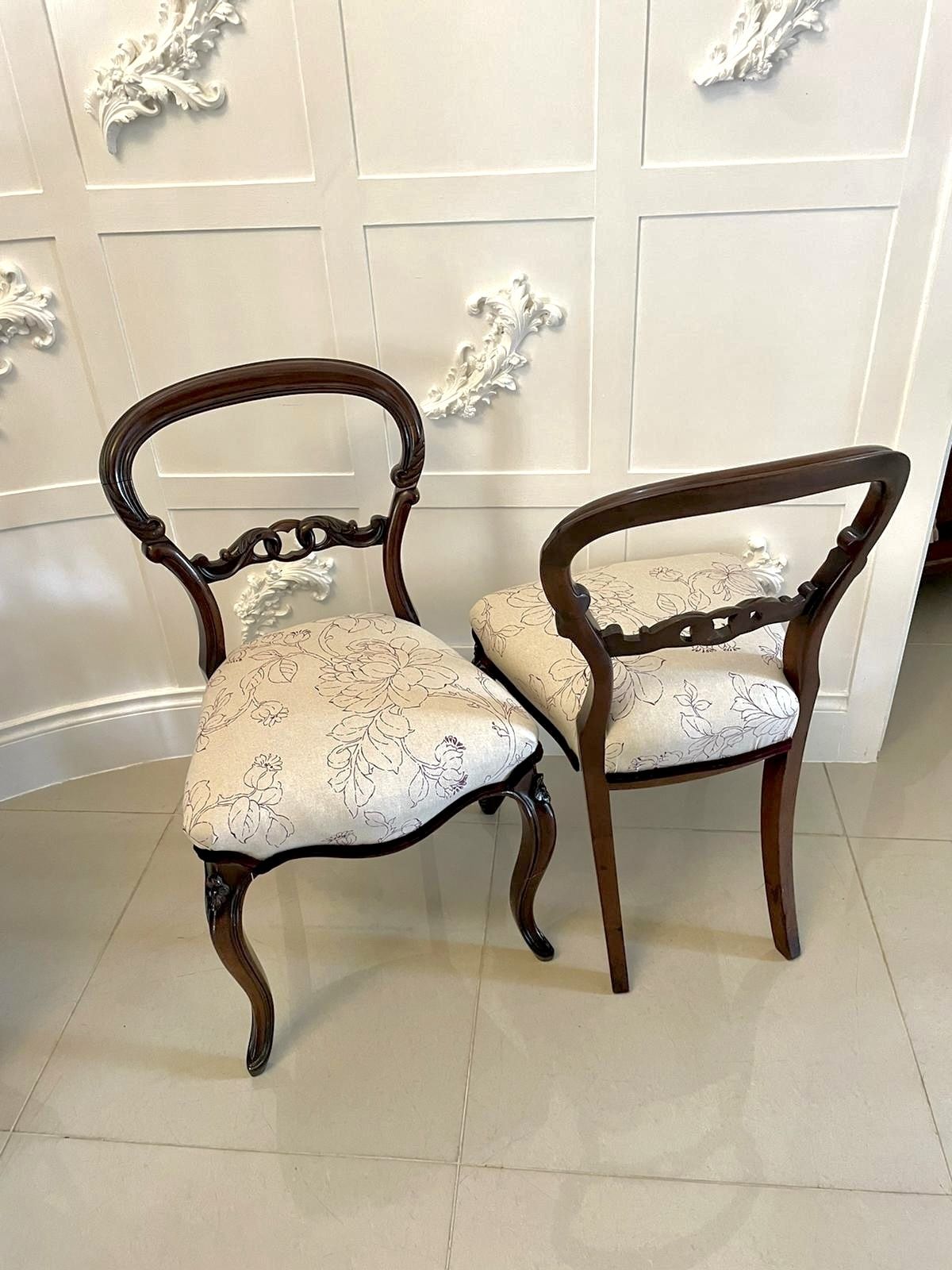 photo for sale Fine Quality Set Of 6 Antique Mahogany Dining Chairs